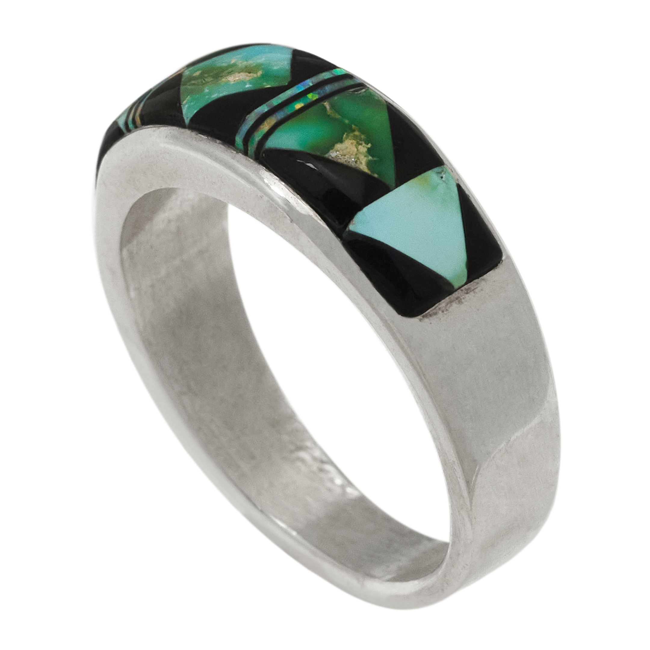 Bague marqueterie et argent BA1831 - Harpo Paris