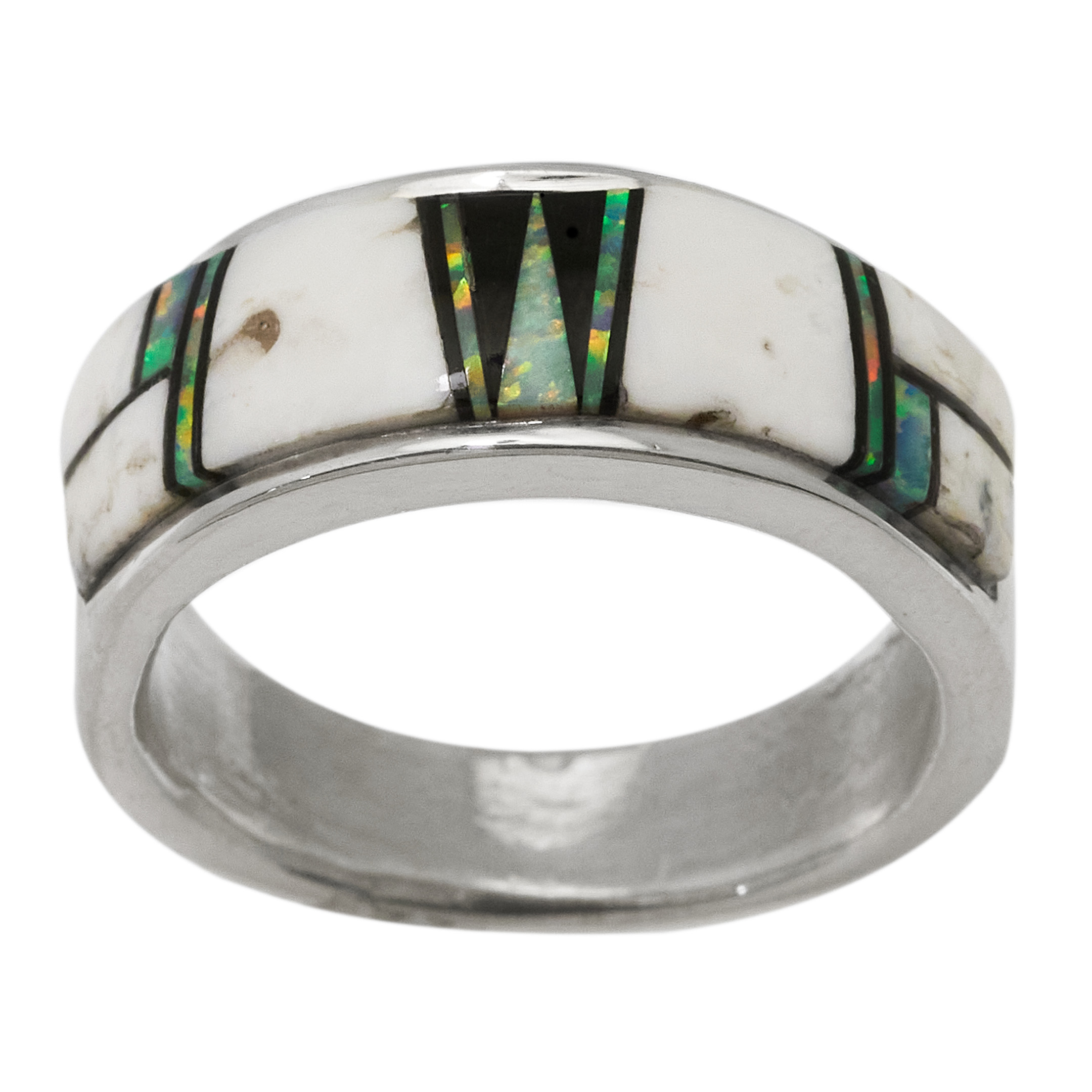 Inlay and silver ring BA1830 - Harpo Paris