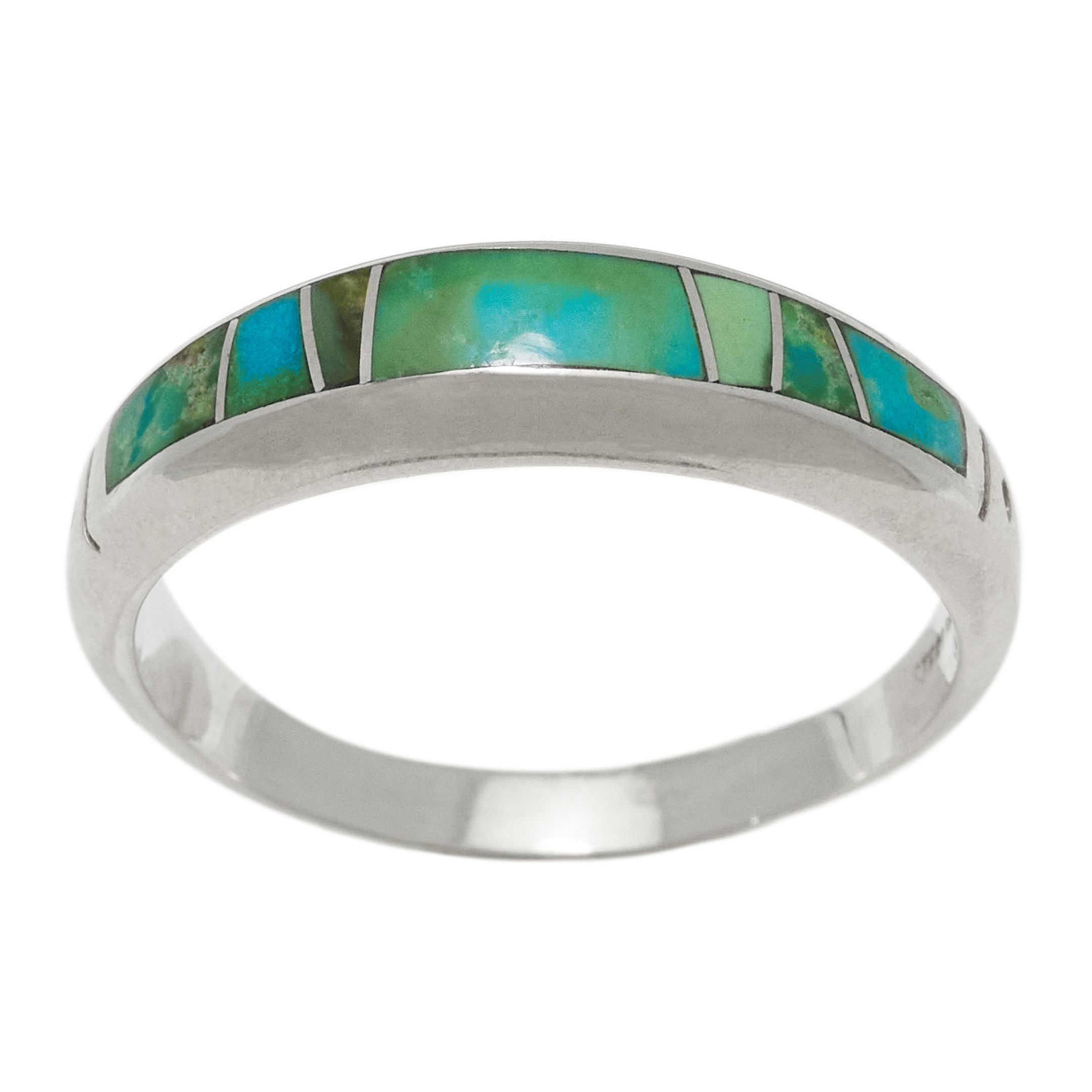 Turquoise inlay and silver BA1832 - Harpo Paris