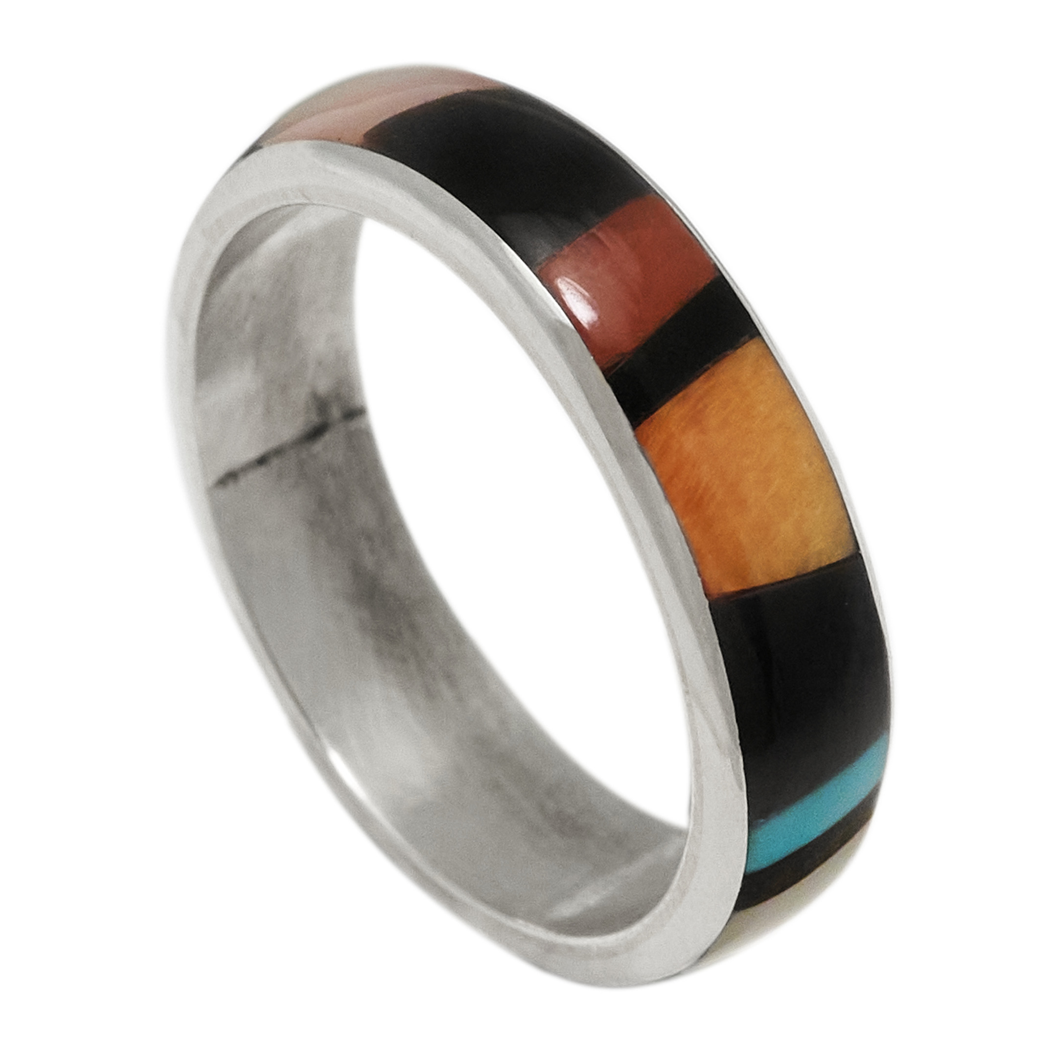 Bague marqueterie et argent BA1833 - Harpo Paris