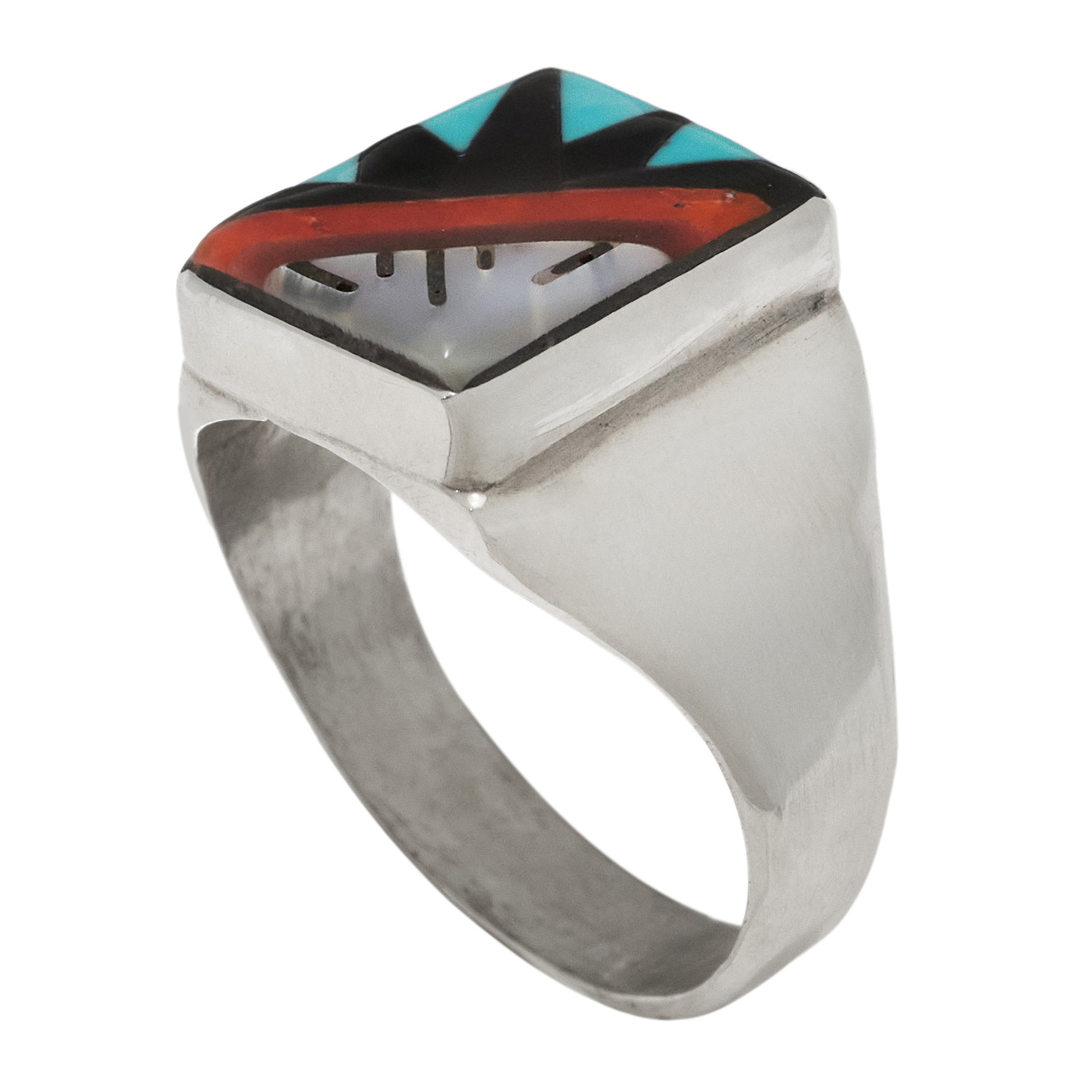 Inlay and silver ring BA1835 - Harpo Paris
