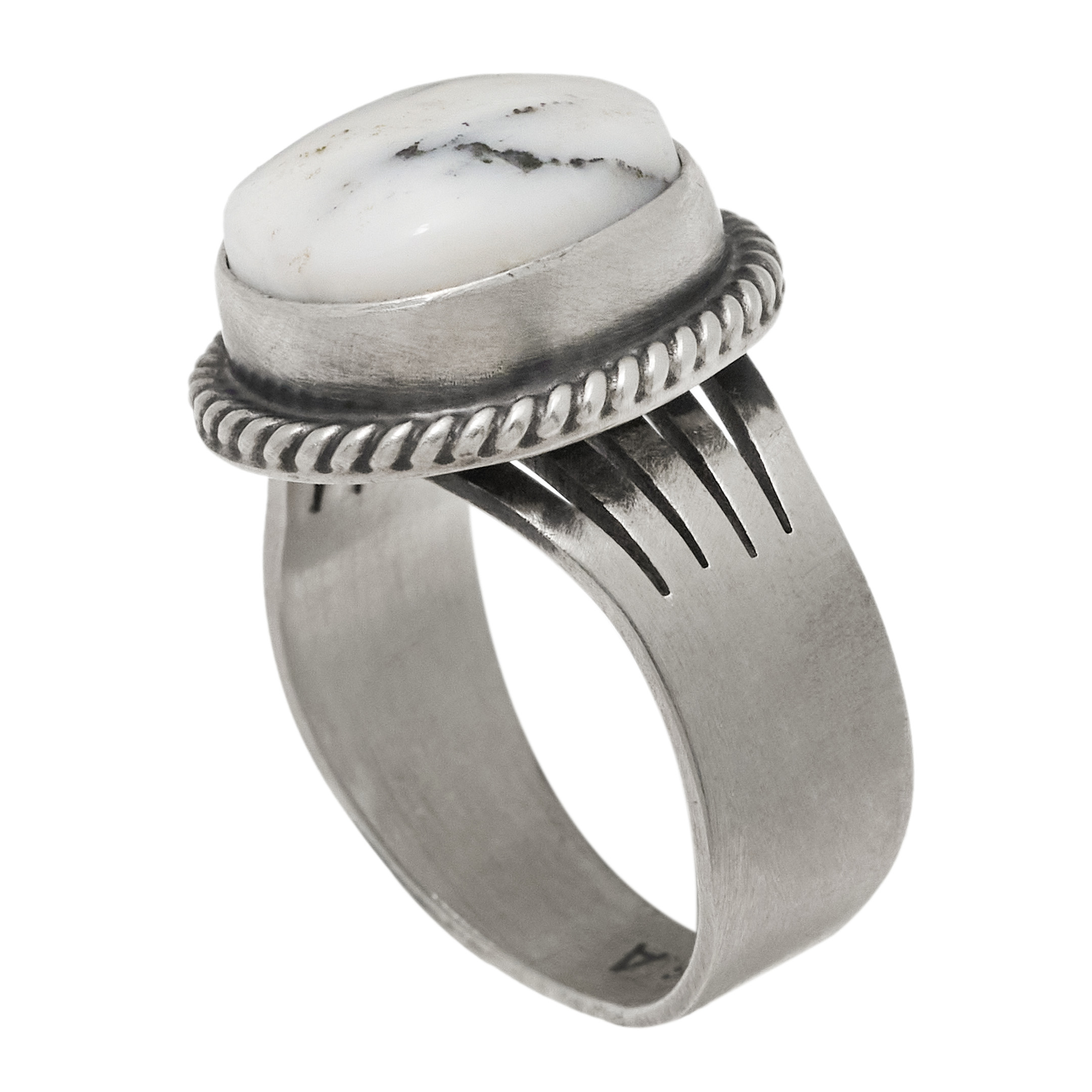 Bague White Buffalo et argent BA1841 - Harpo Paris