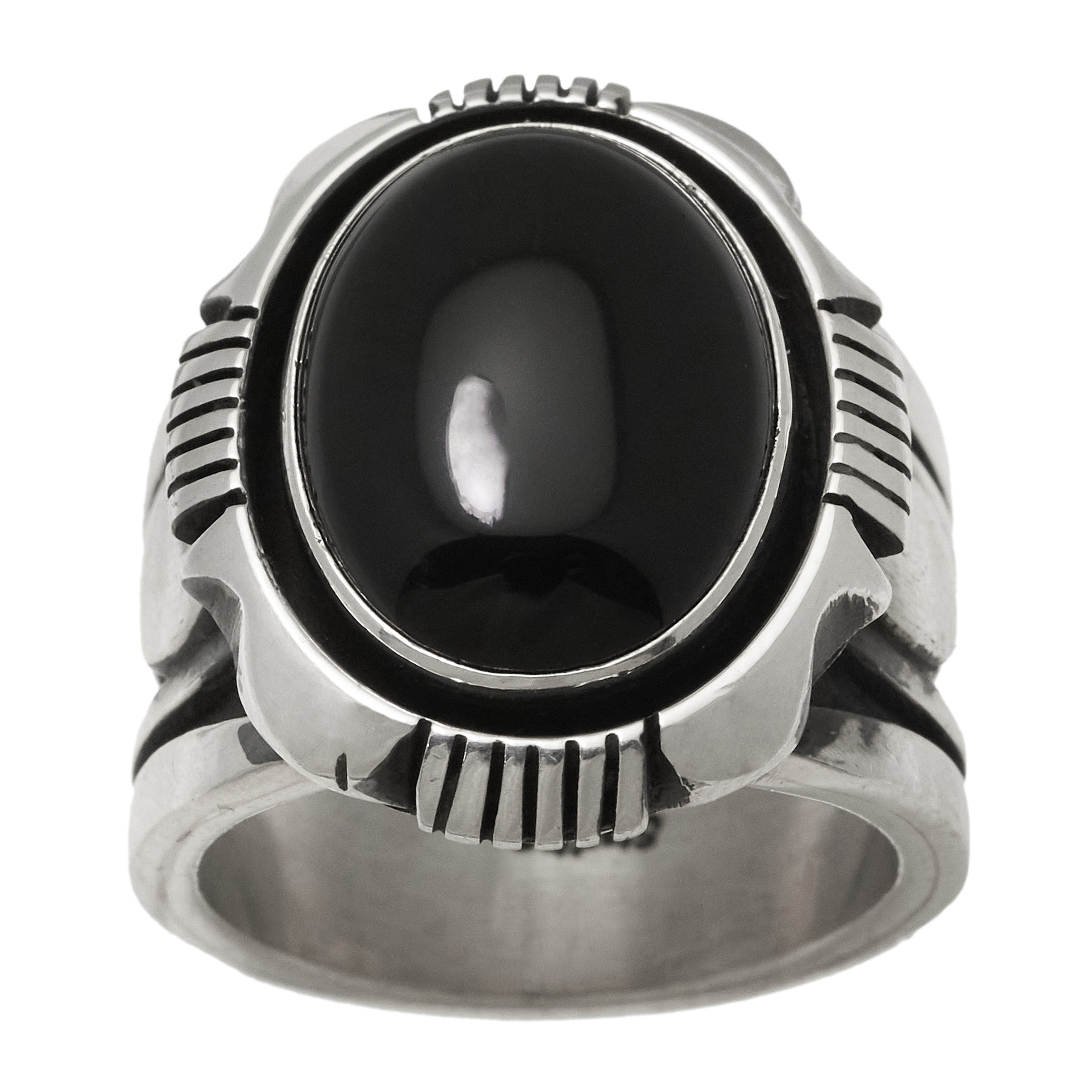 Onyx and silver ring BA1842- Harpo Paris