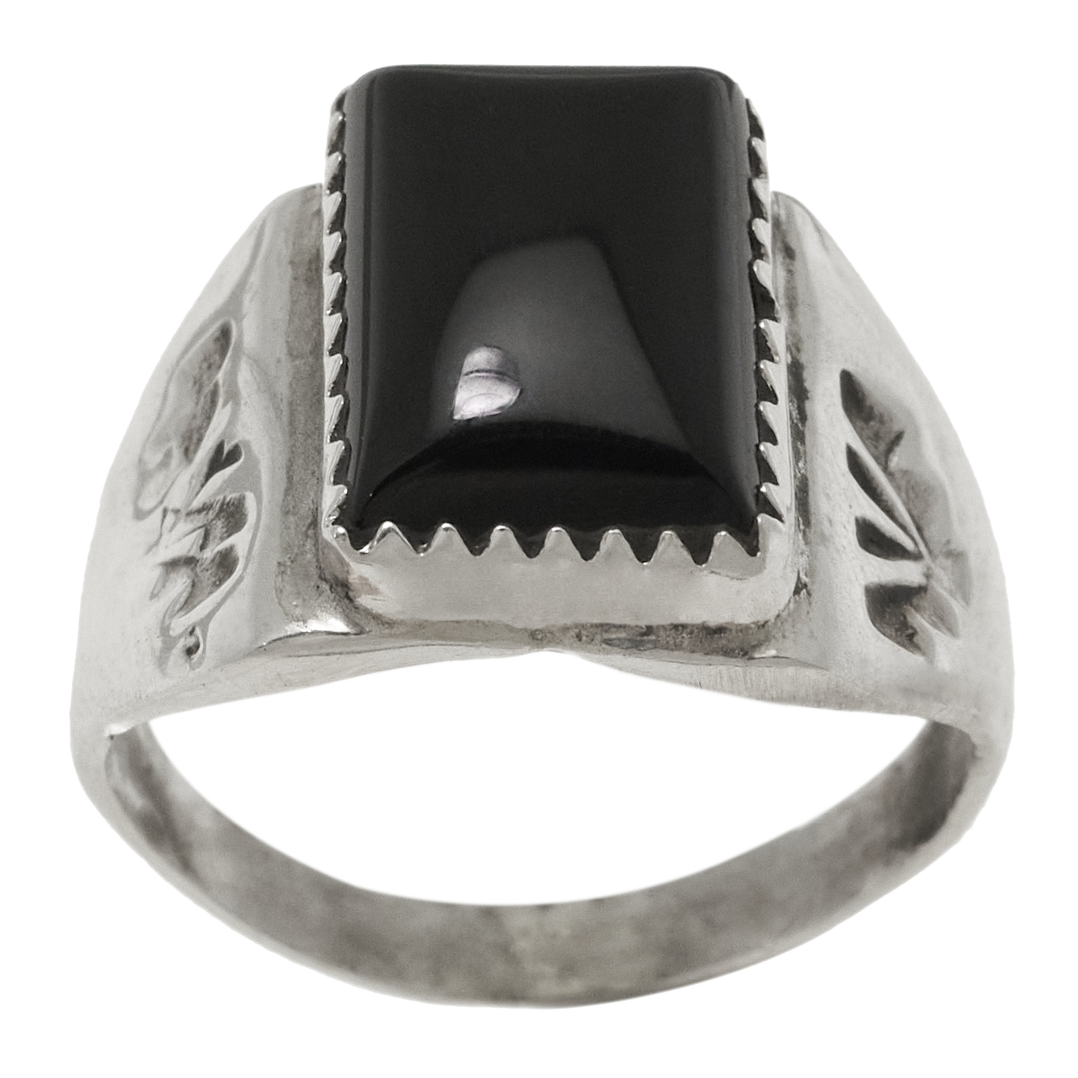 Onyx and silver ring BA1844 - Harpo Paris