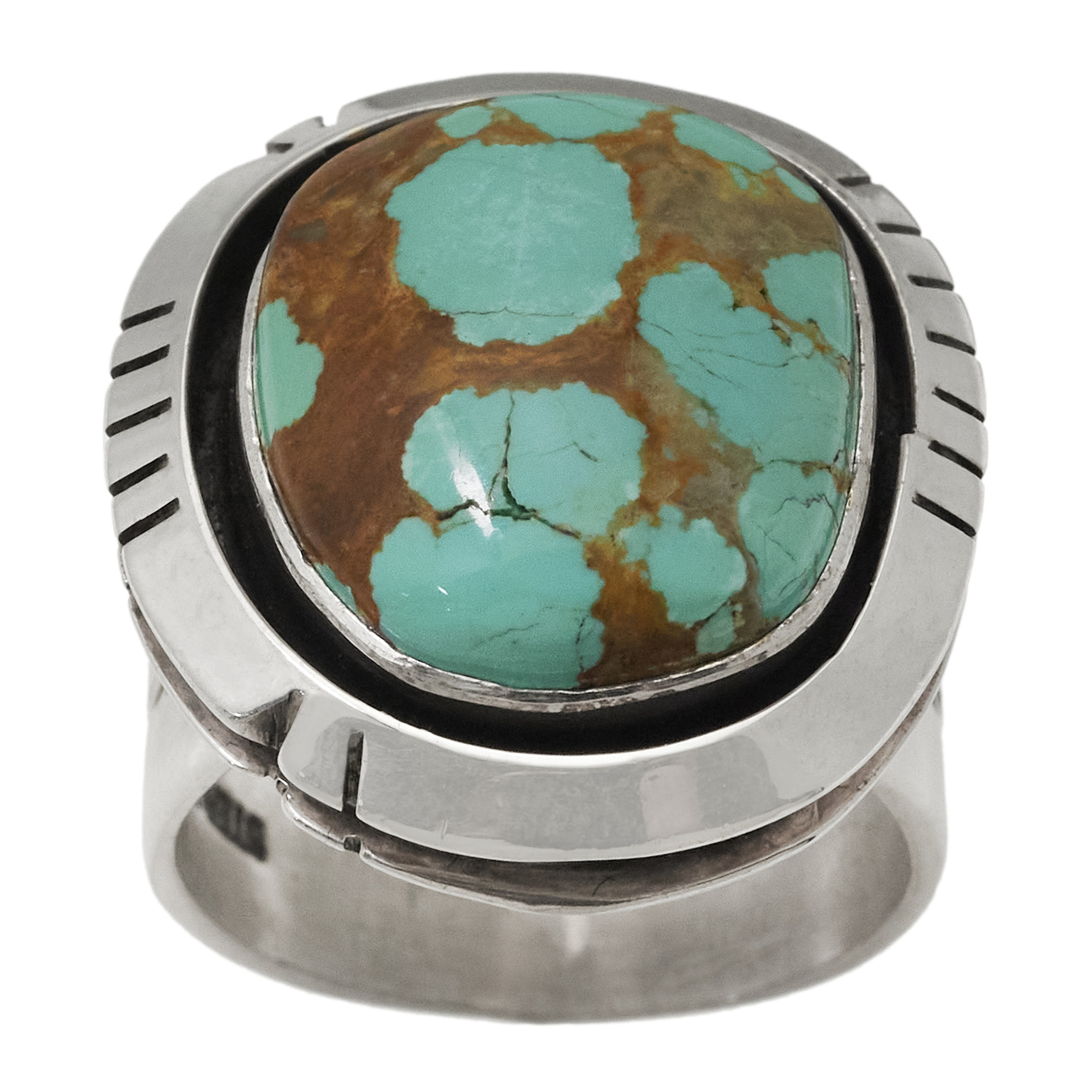 Turquoise and silver ring BA1847 - Harpo Paris