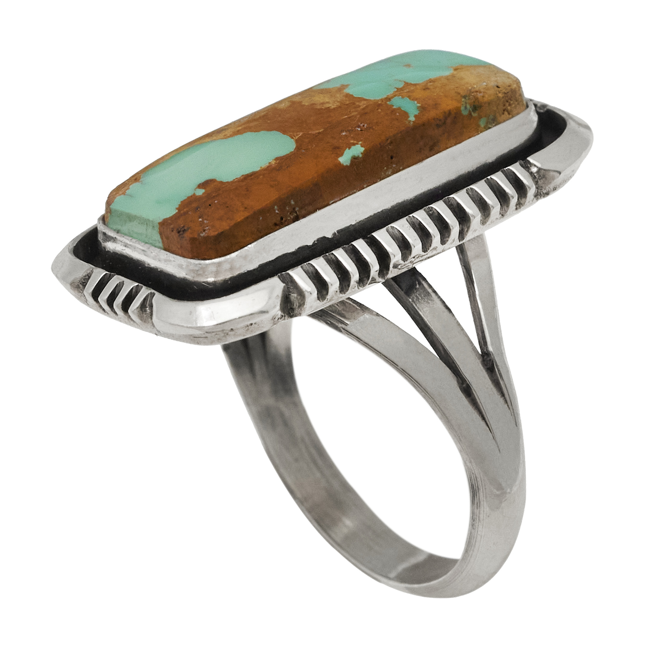 Turquoise and silver ring BA1848 - Harpo Paris