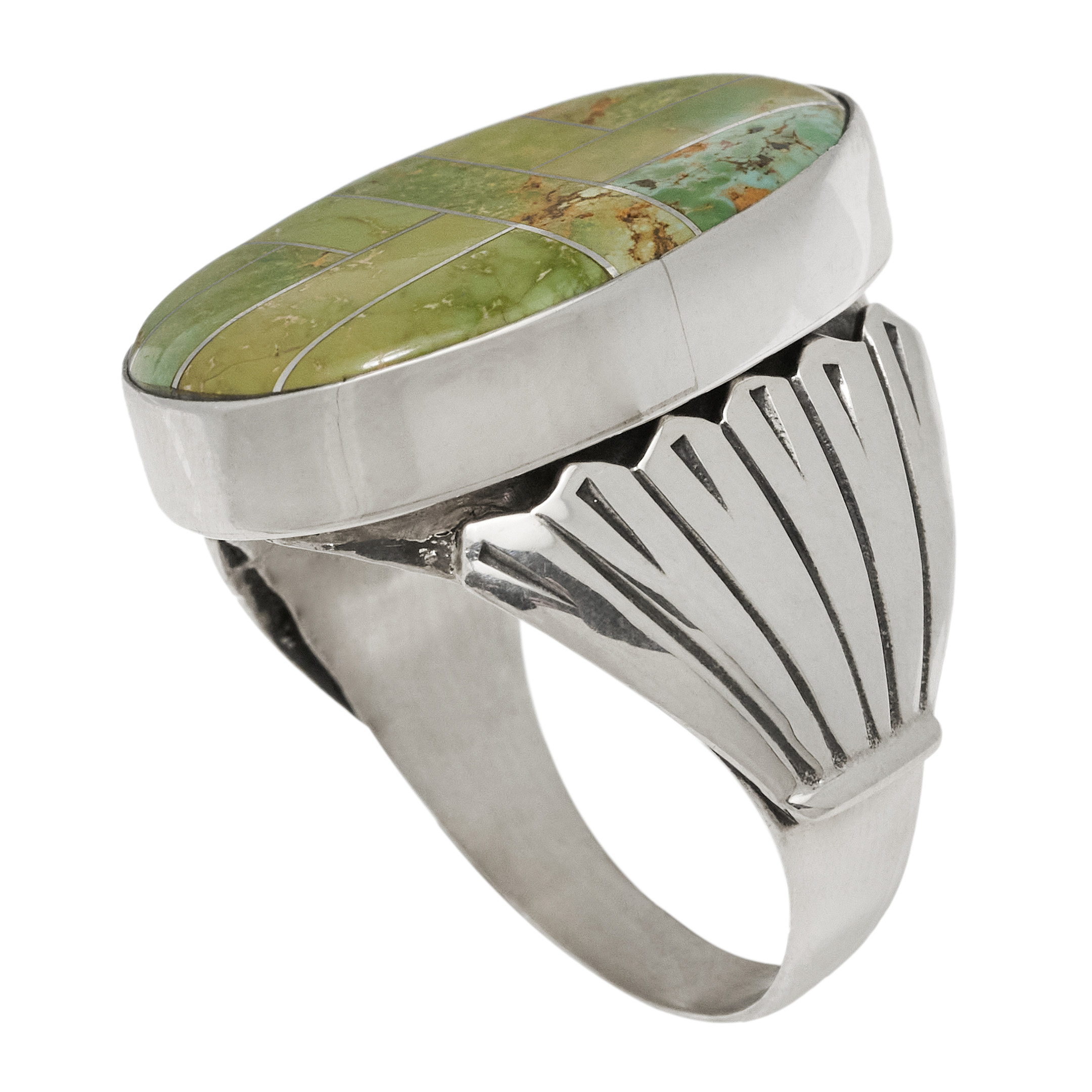 Bague marqueterie et argent BA1851 - Harpo Paris