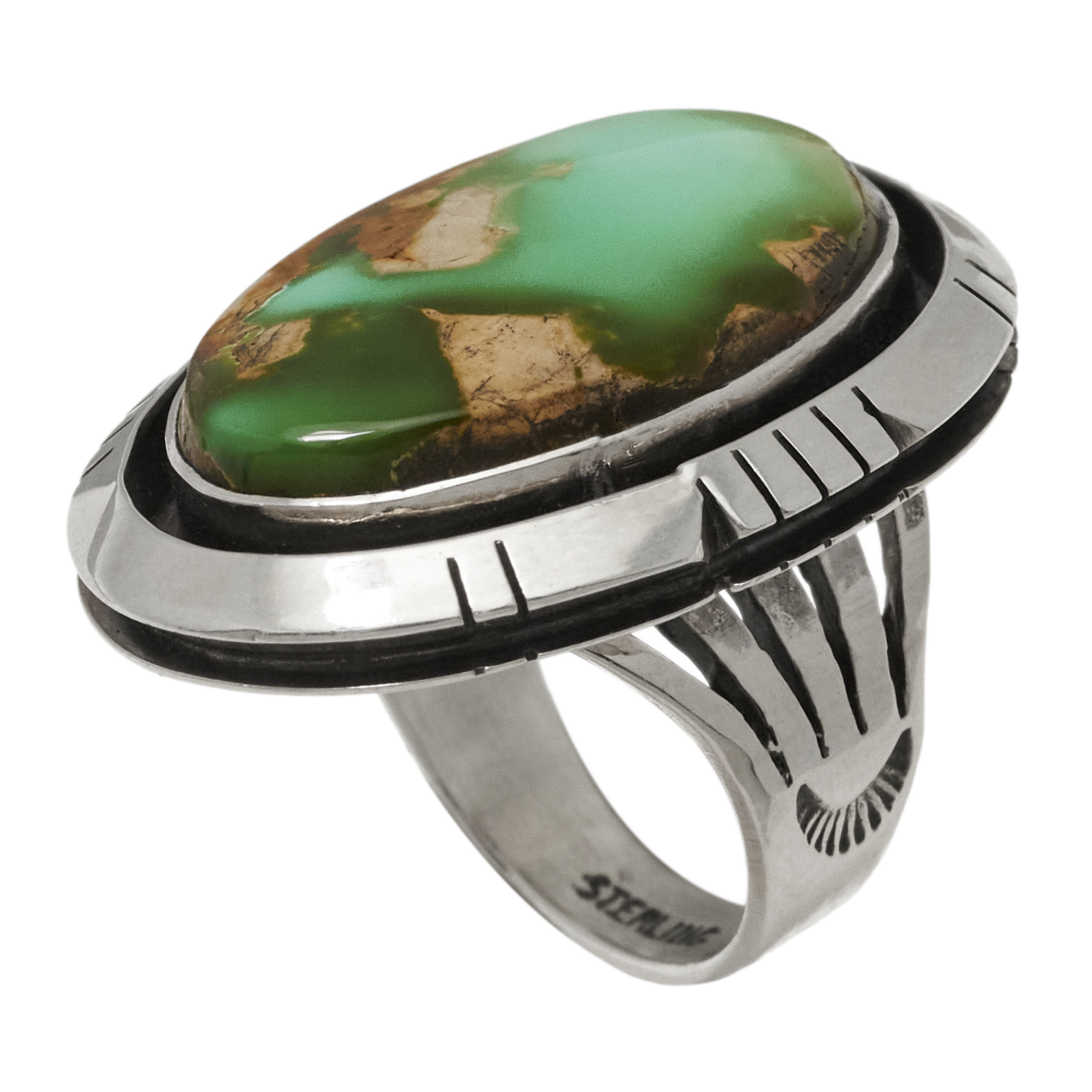Turquoise and silver ring BA1852 - Harpo Paris