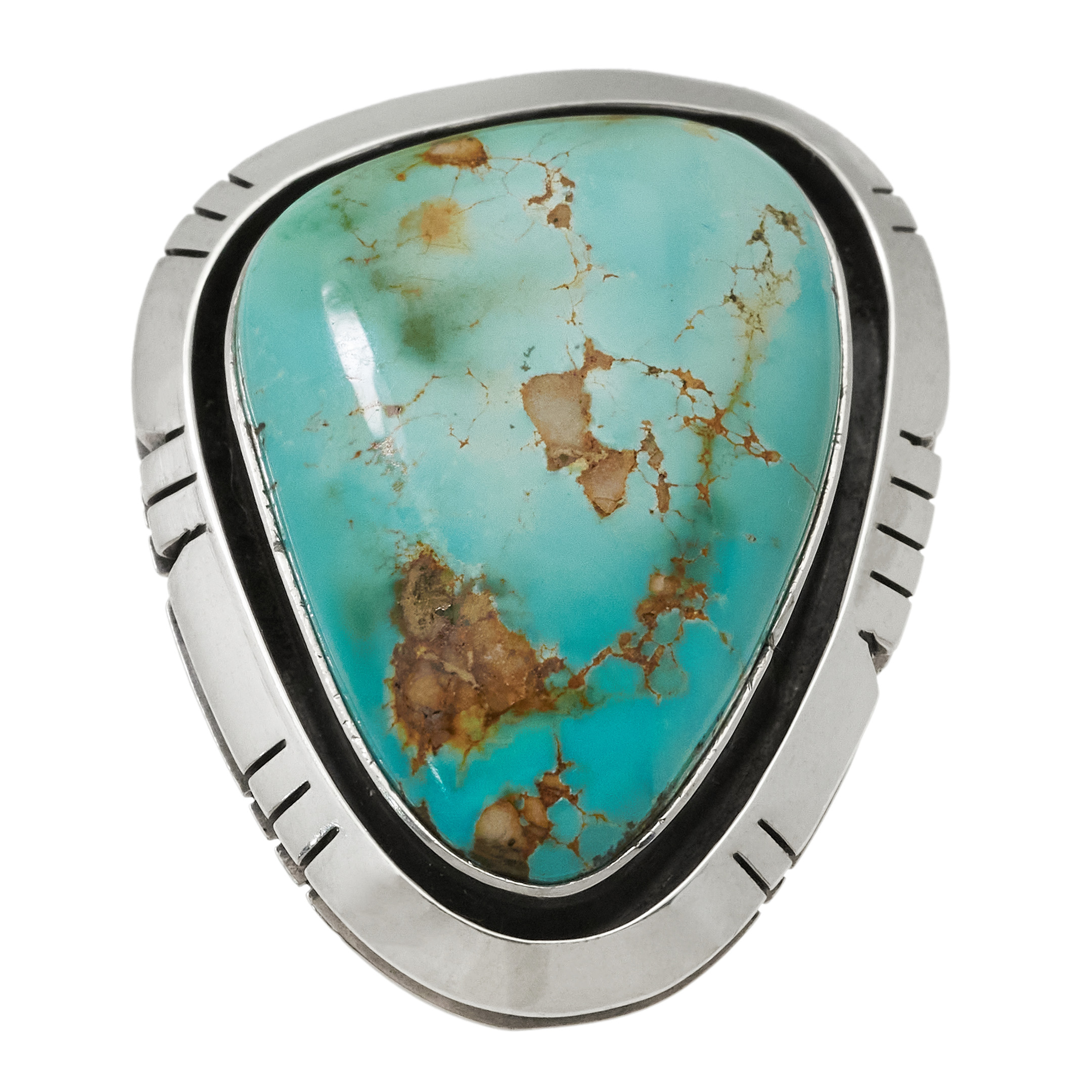 Turquoise and silver ring BA1854 - Harpo Paris