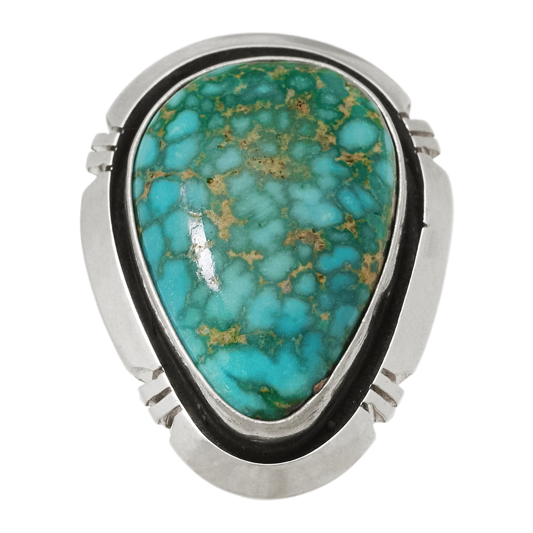Turquoise and silver ring BA1854 - Harpo Paris