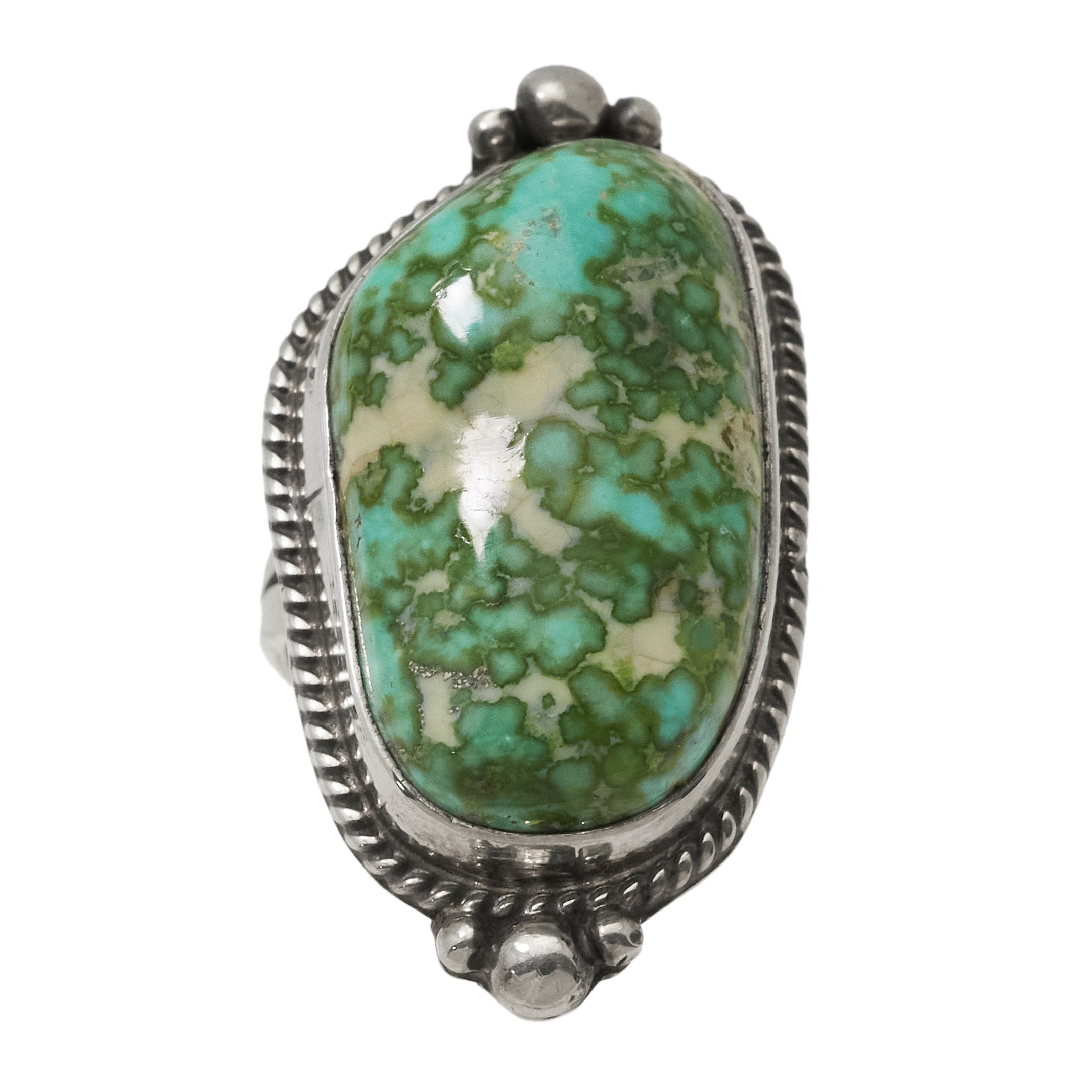 Turquoise and silver ring BA1855 - Harpo Paris