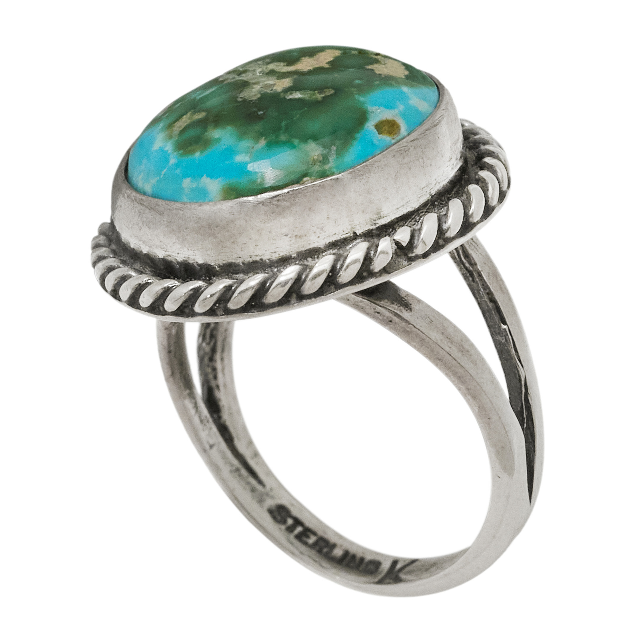 Turquoise and silver ring BA1858 - Harpo Paris