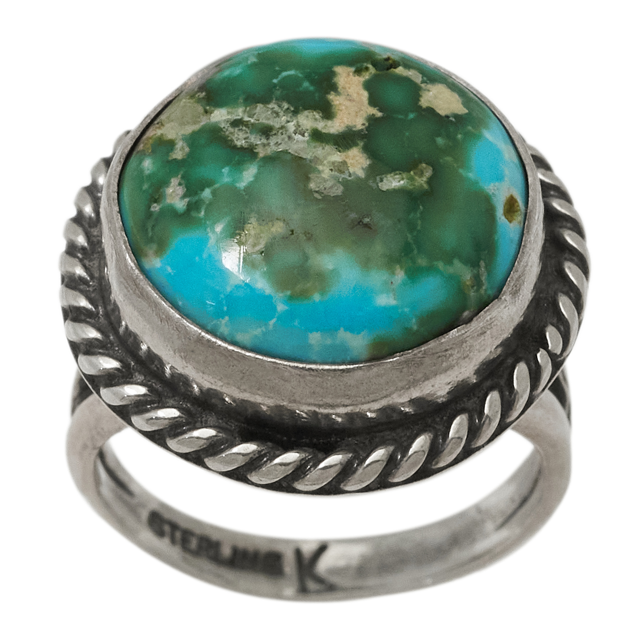 Turquoise and silver ring BA1858 - Harpo Paris