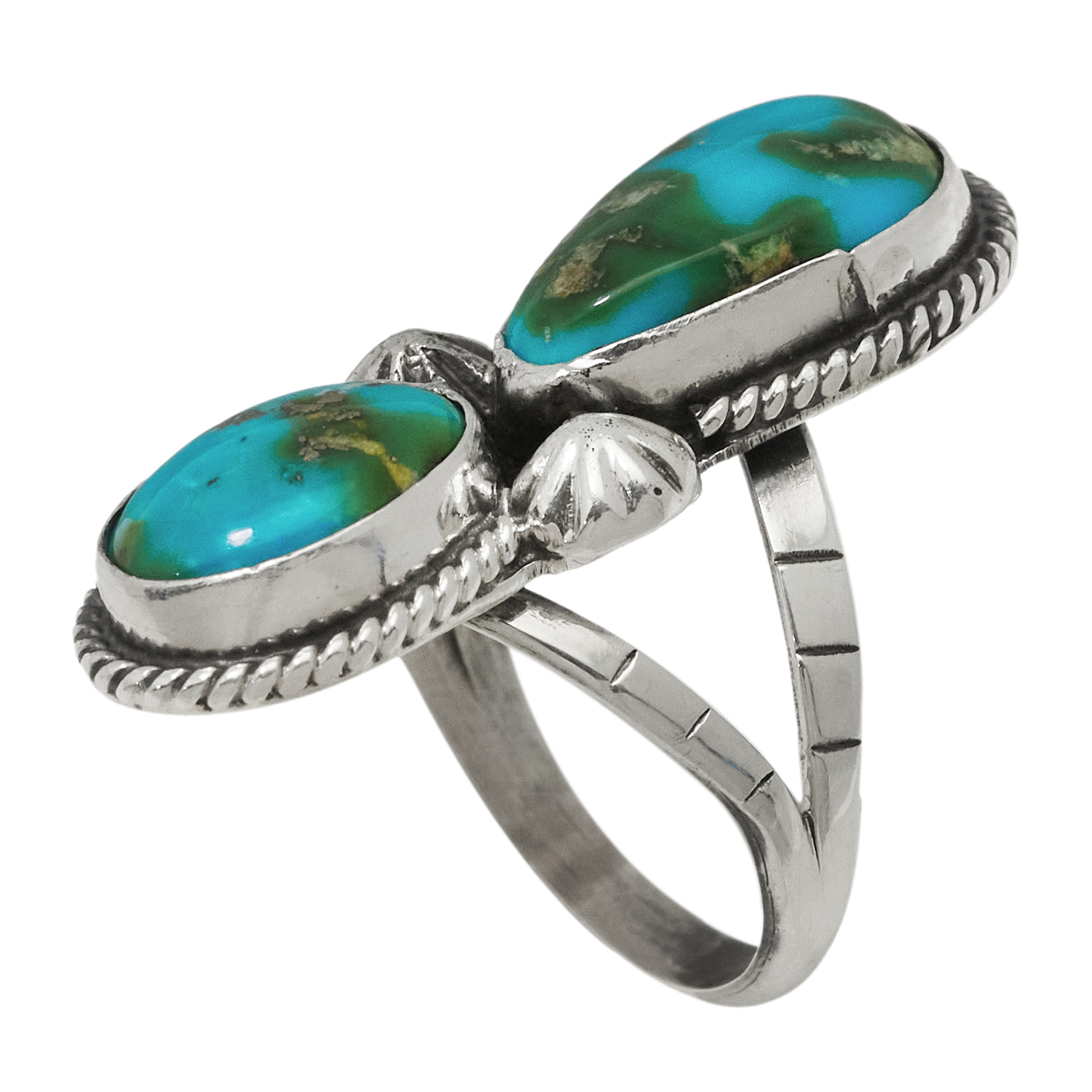 Turquoise and silver ring BA1859 - Harpo Paris