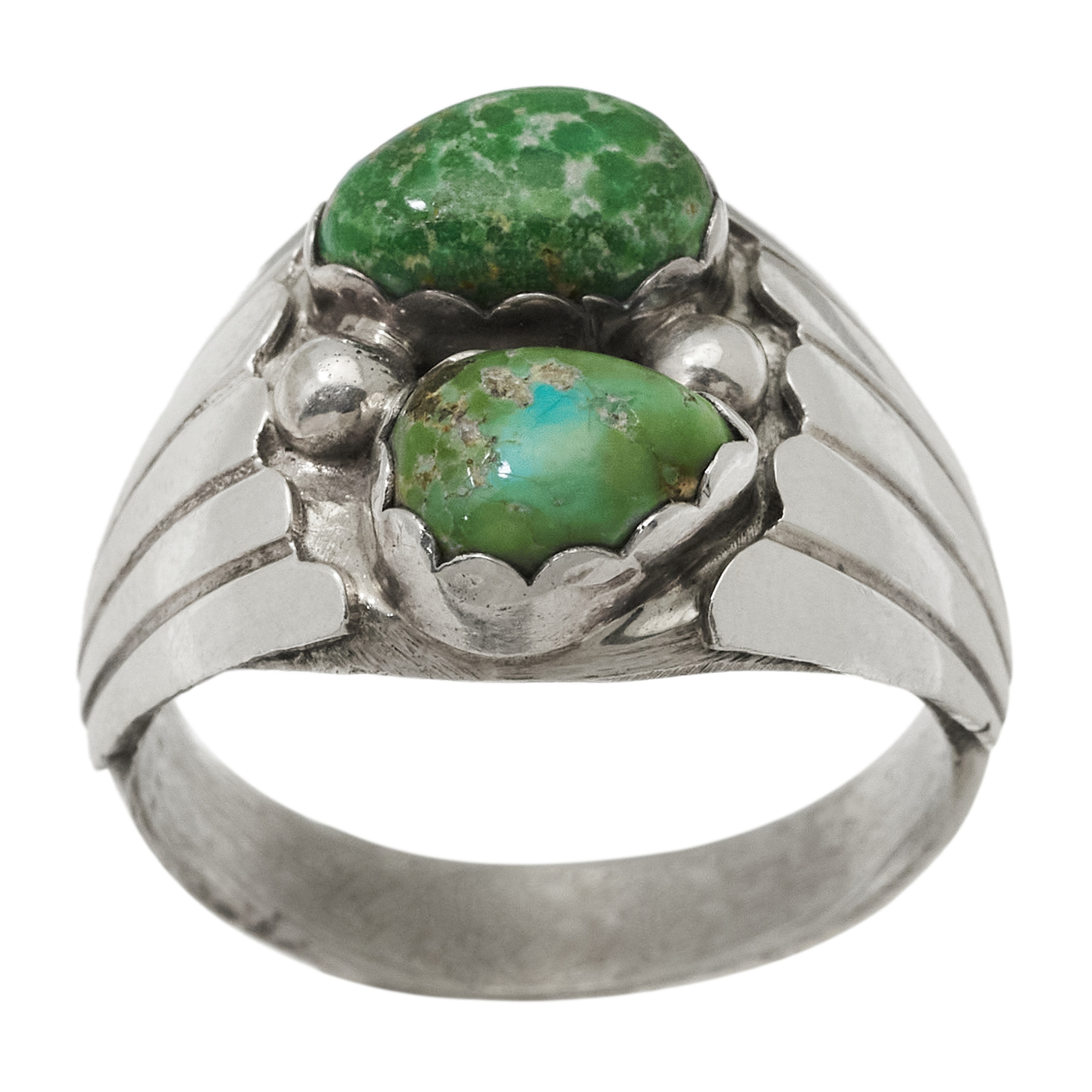 Turquoise and silver ring BA1860 - Harpo Paris