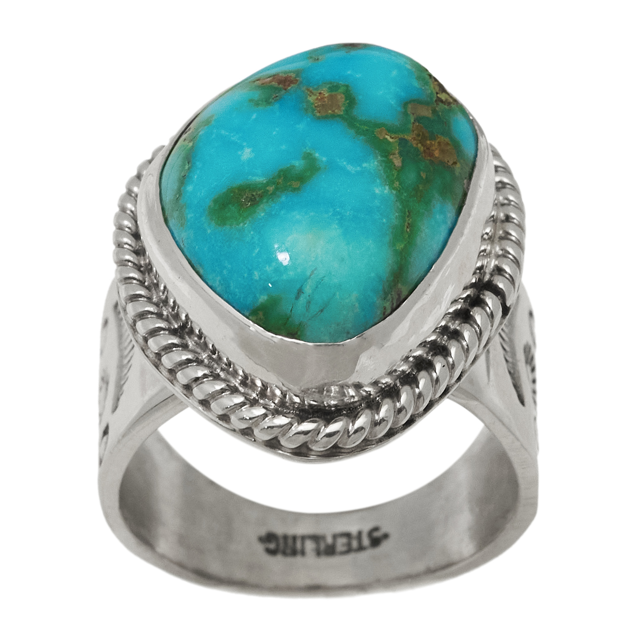 Bague turquoise et argent BA1861 - Harpo Paris