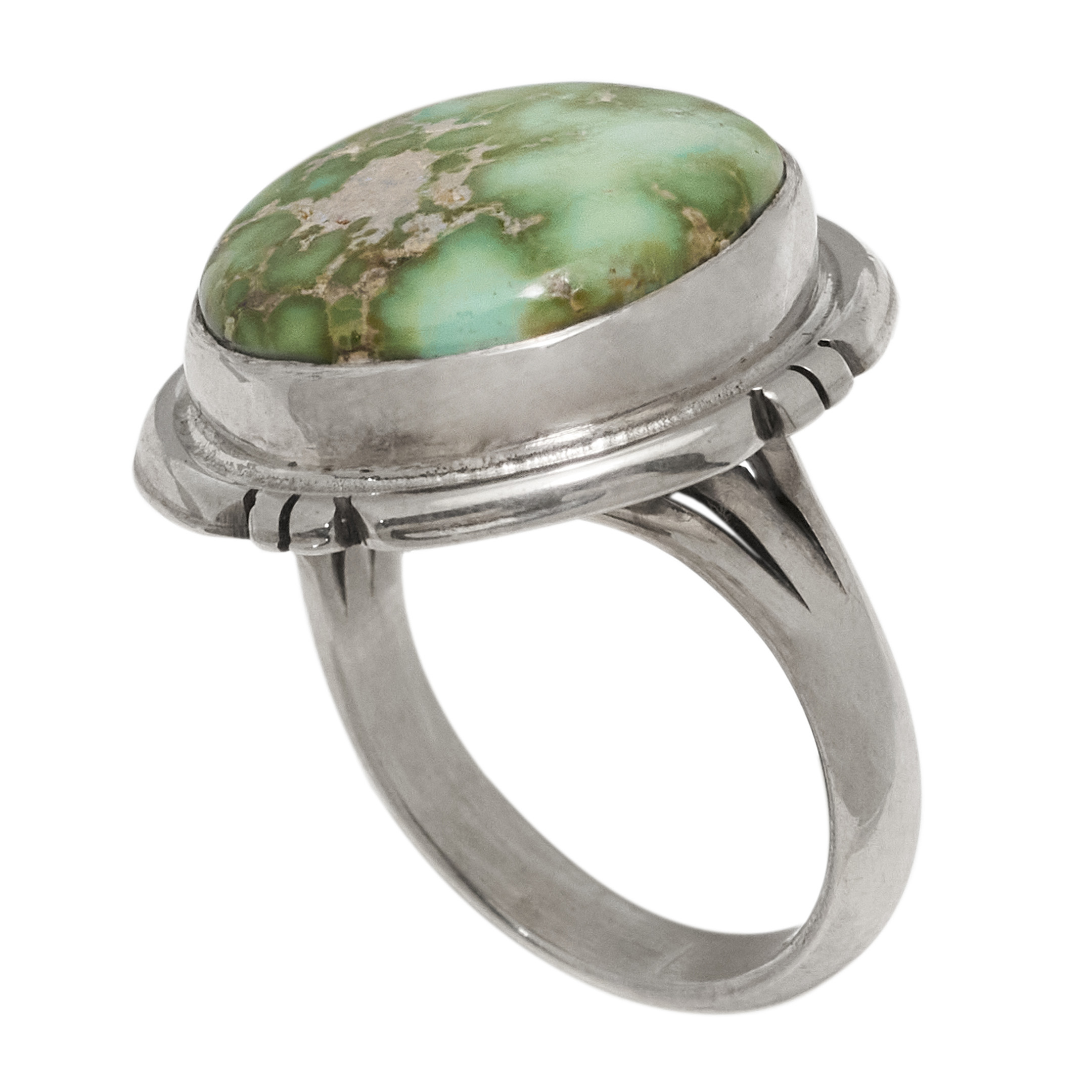 Turquoise and silver ring BA1863 - Harpo Paris