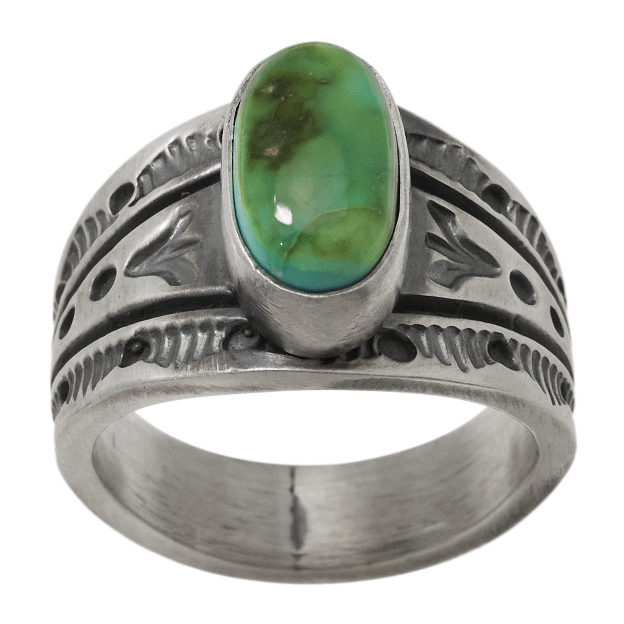 Turquoise and silver ring BA1865 - Harpo Paris