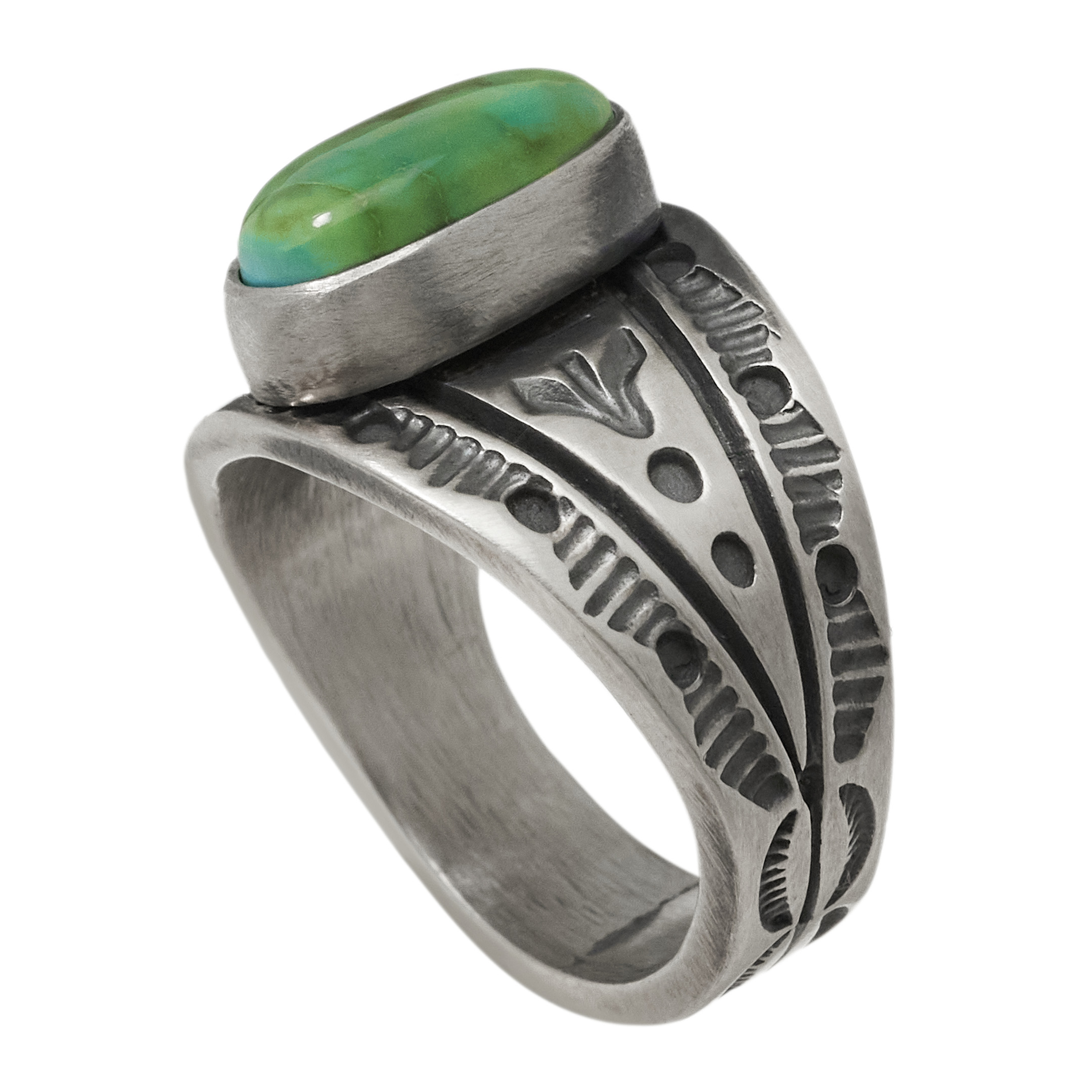 Turquoise and silver ring BA1865 - Harpo Paris