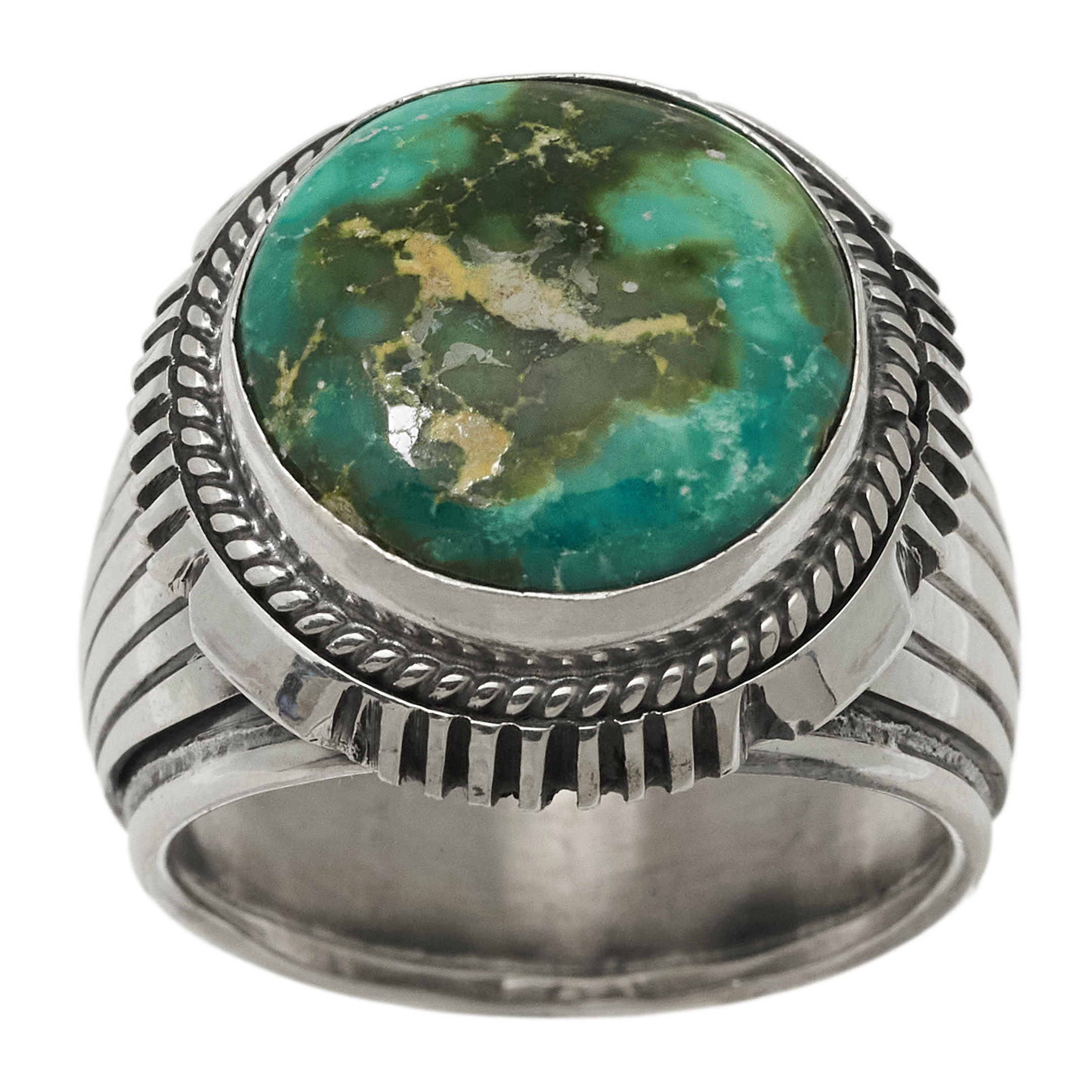 Turquoise and silver ring BA1866 - Harpo Paris