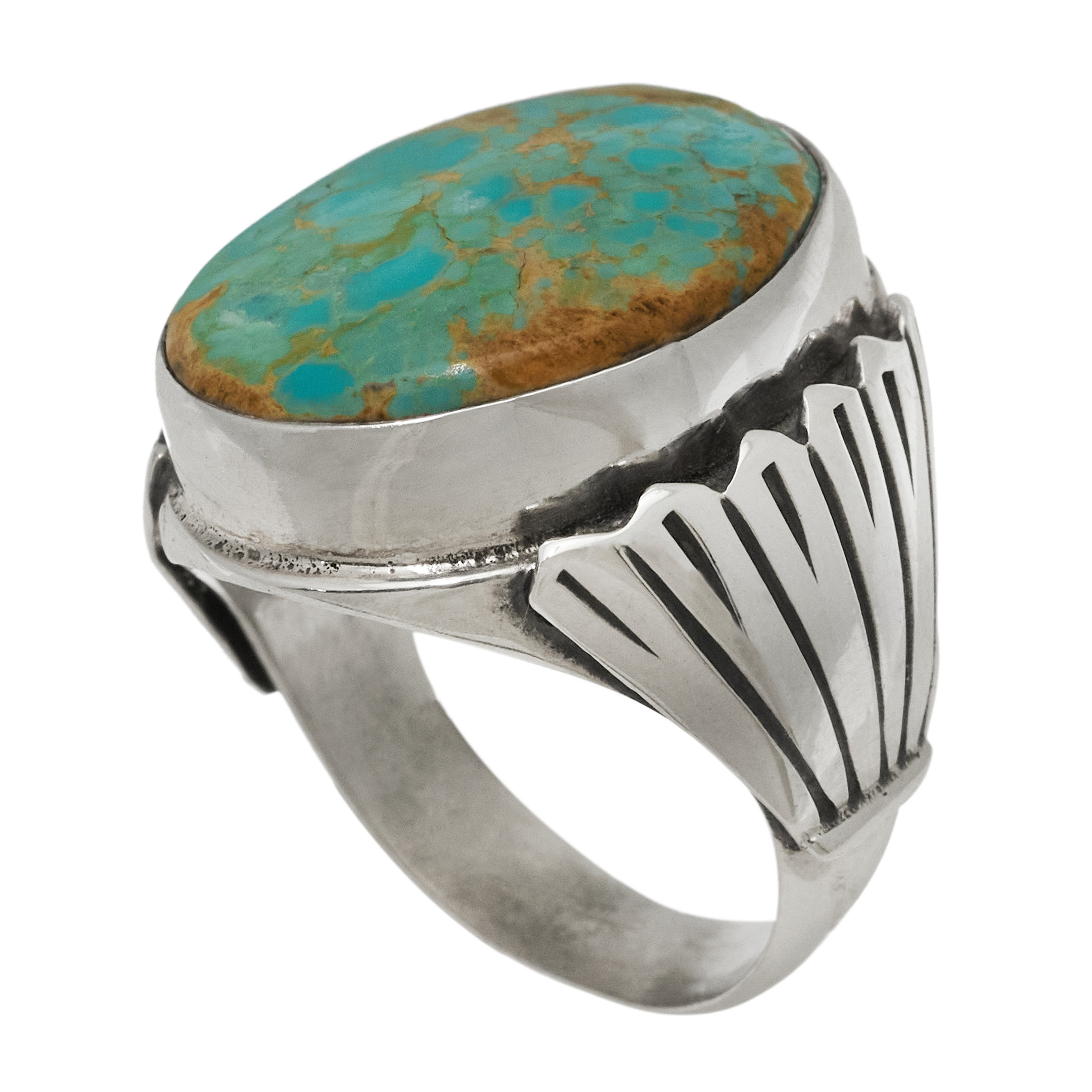 Turquoise and Silver ring BA1867 - Harpo Paris