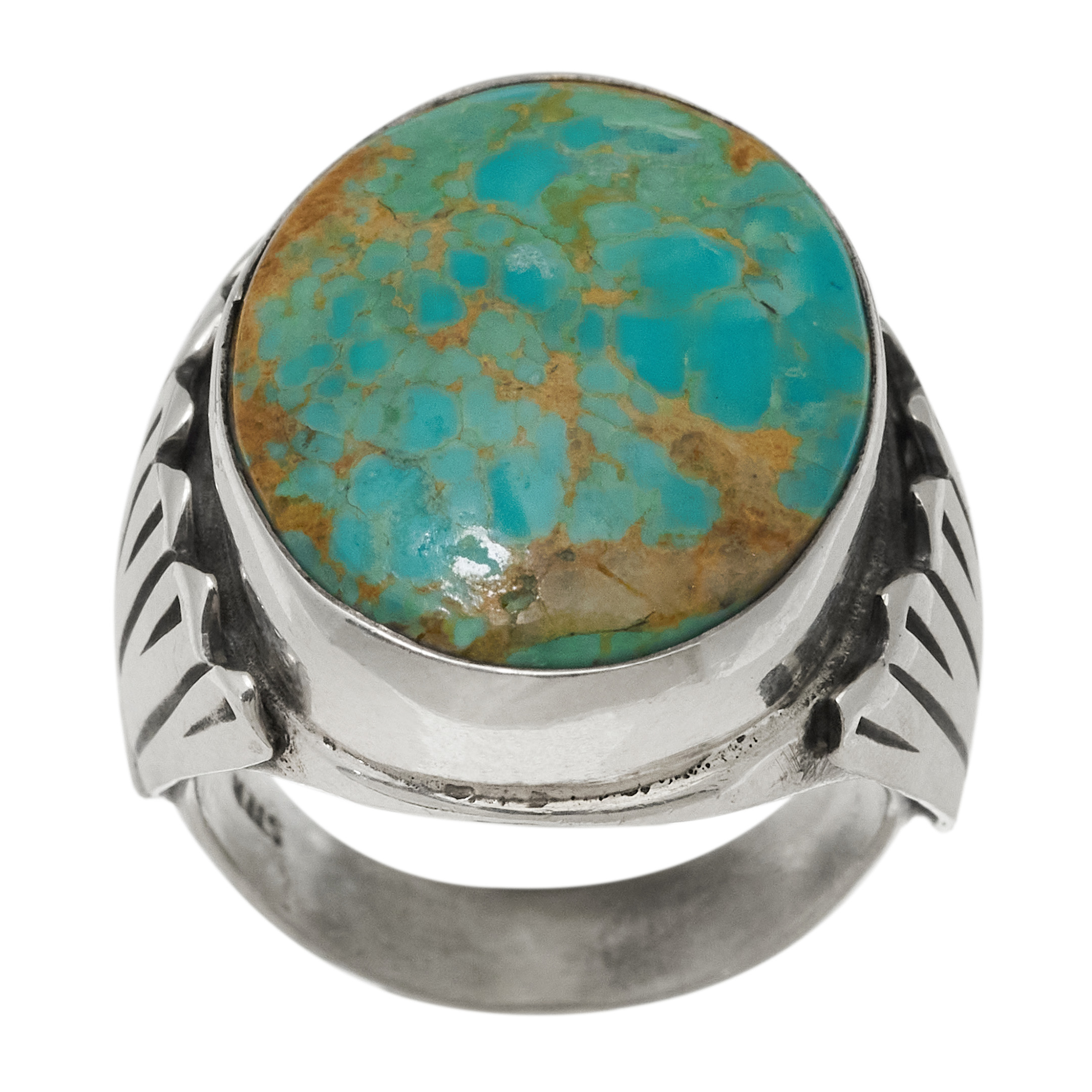 Turquoise and Silver ring BA1867 - Harpo Paris