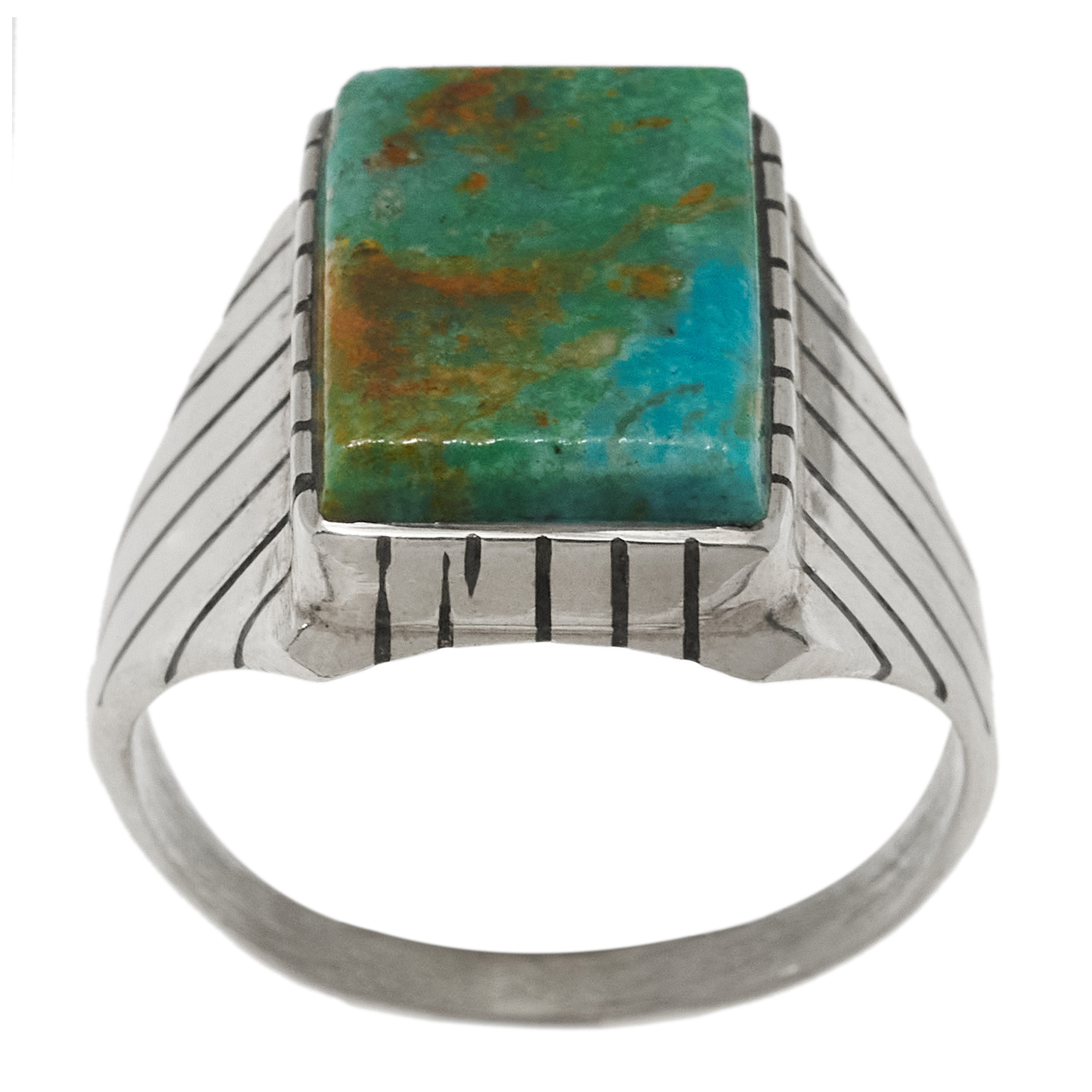Turquoise and silver ring  BA1869 - Harpo Paris