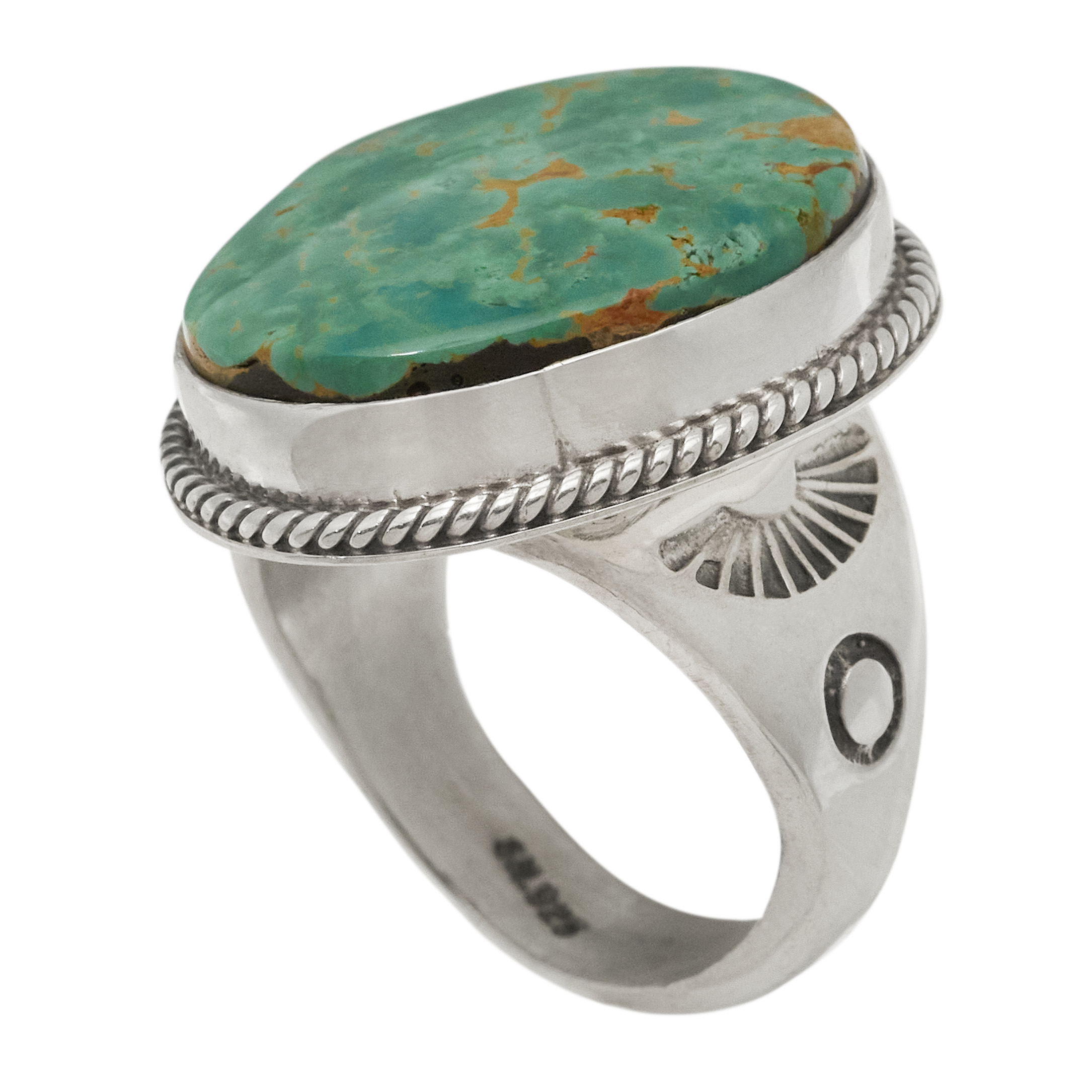 Bague turquoise et argent Navajo BA1870 - Harpo Paris