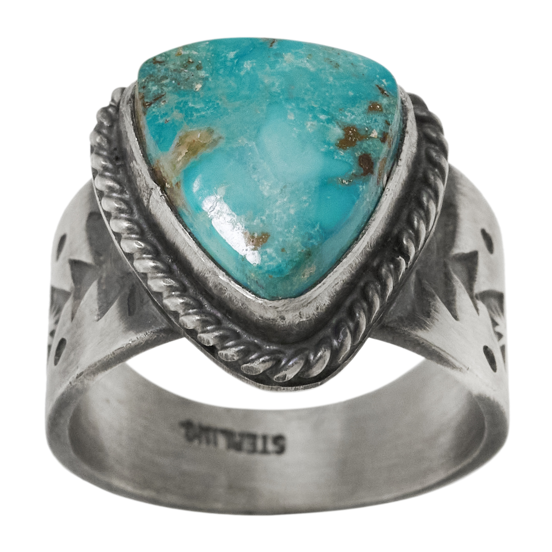 Turquoise and silver ring BA1871 - Harpo Paris