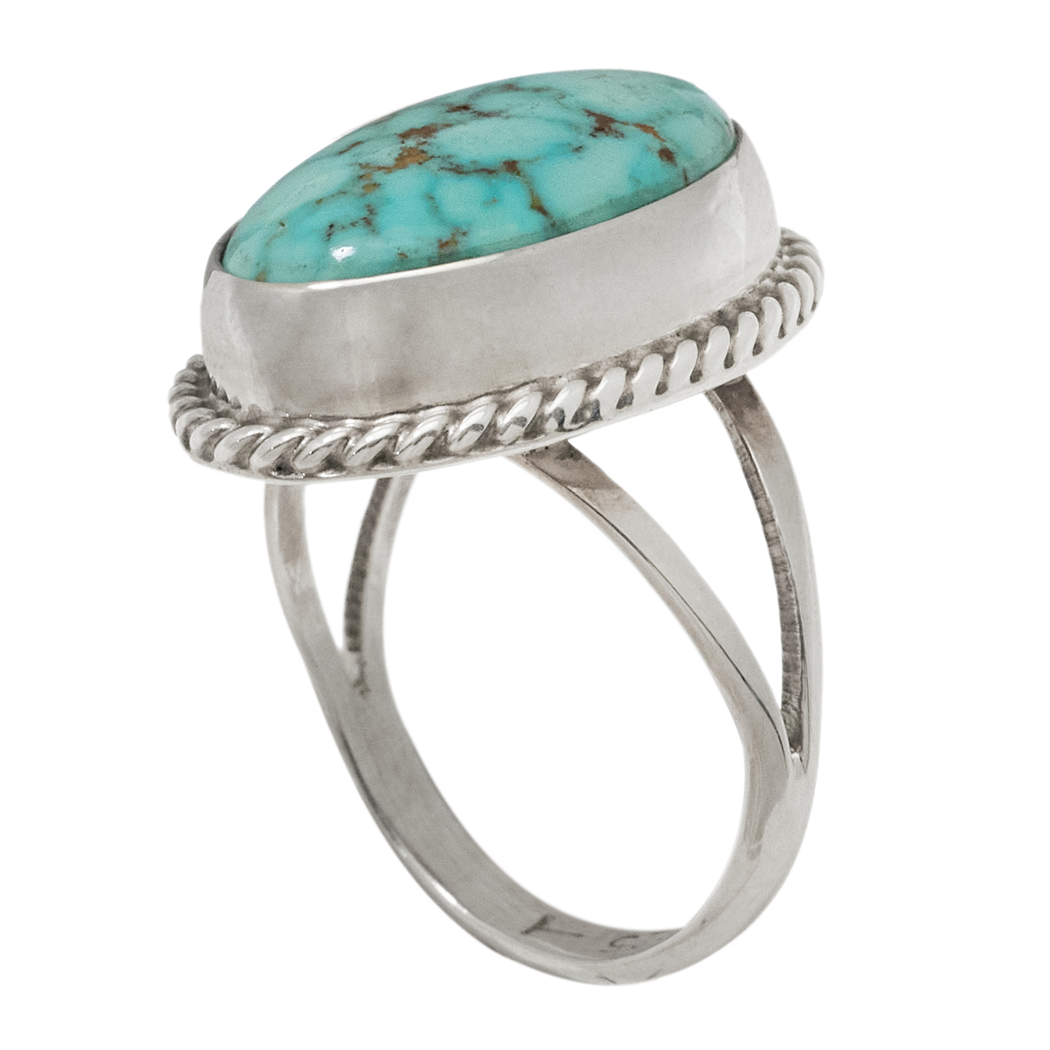 Turquoise and silver ring BA1872 - Harpo Paris