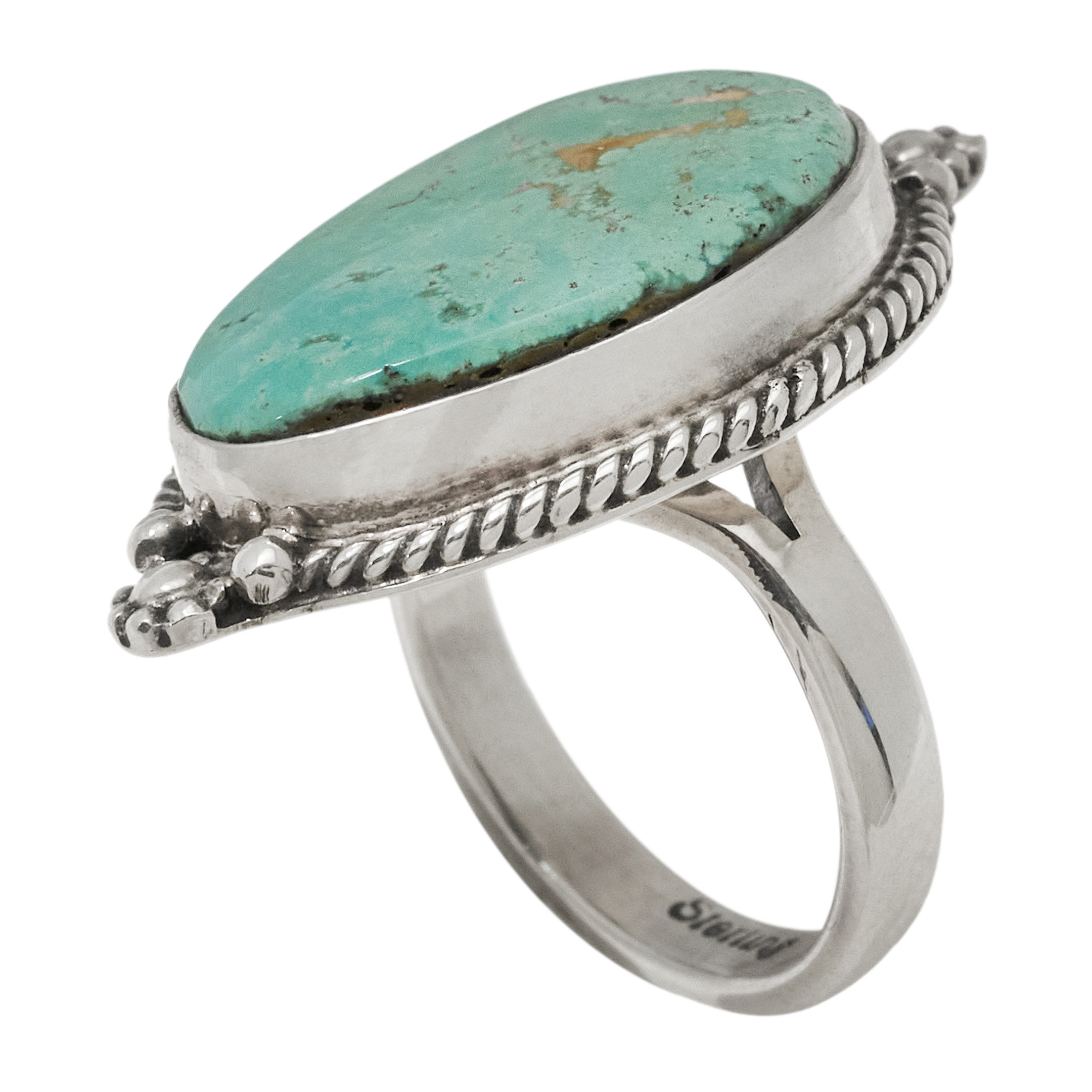 Bague turquoise et argent BA1873 - Harpo Paris
