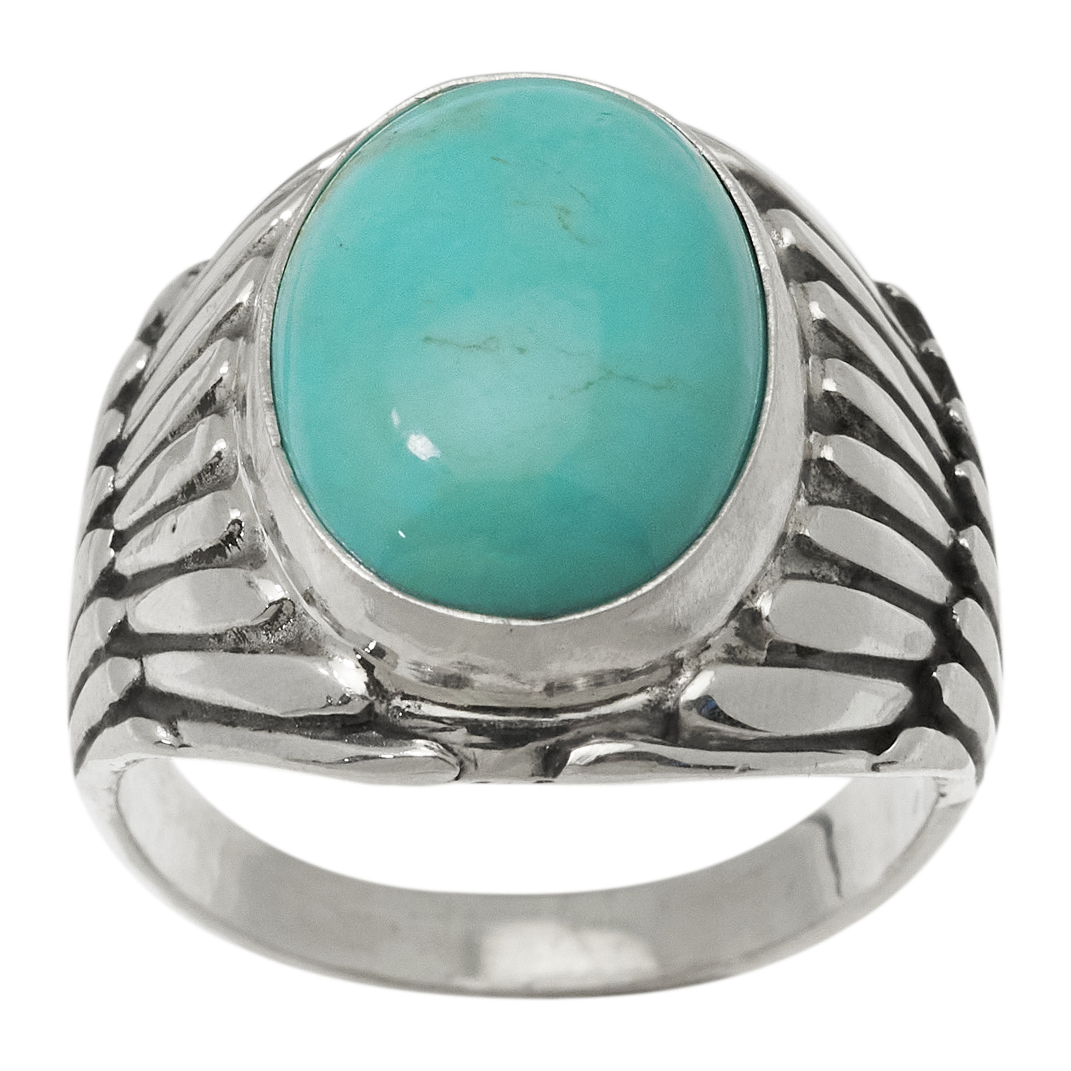 Bague Navajo turquoise et argent BA1876 - Harpo Paris