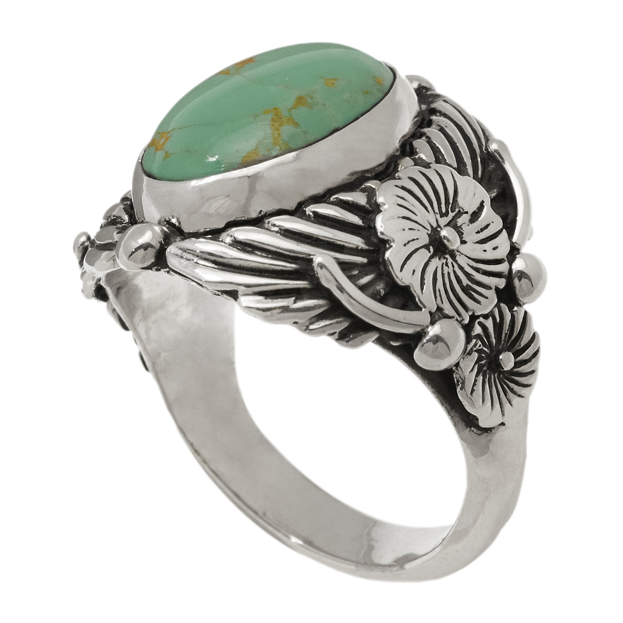 Bague Navajo turquoise et argent BA1884 - Harpo Paris