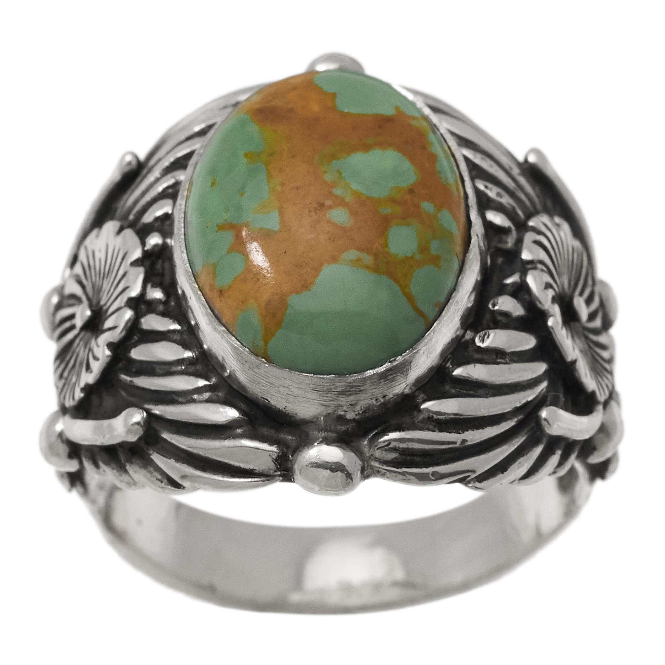 Turquoise and silver ring BA1883 - Harpo Paris