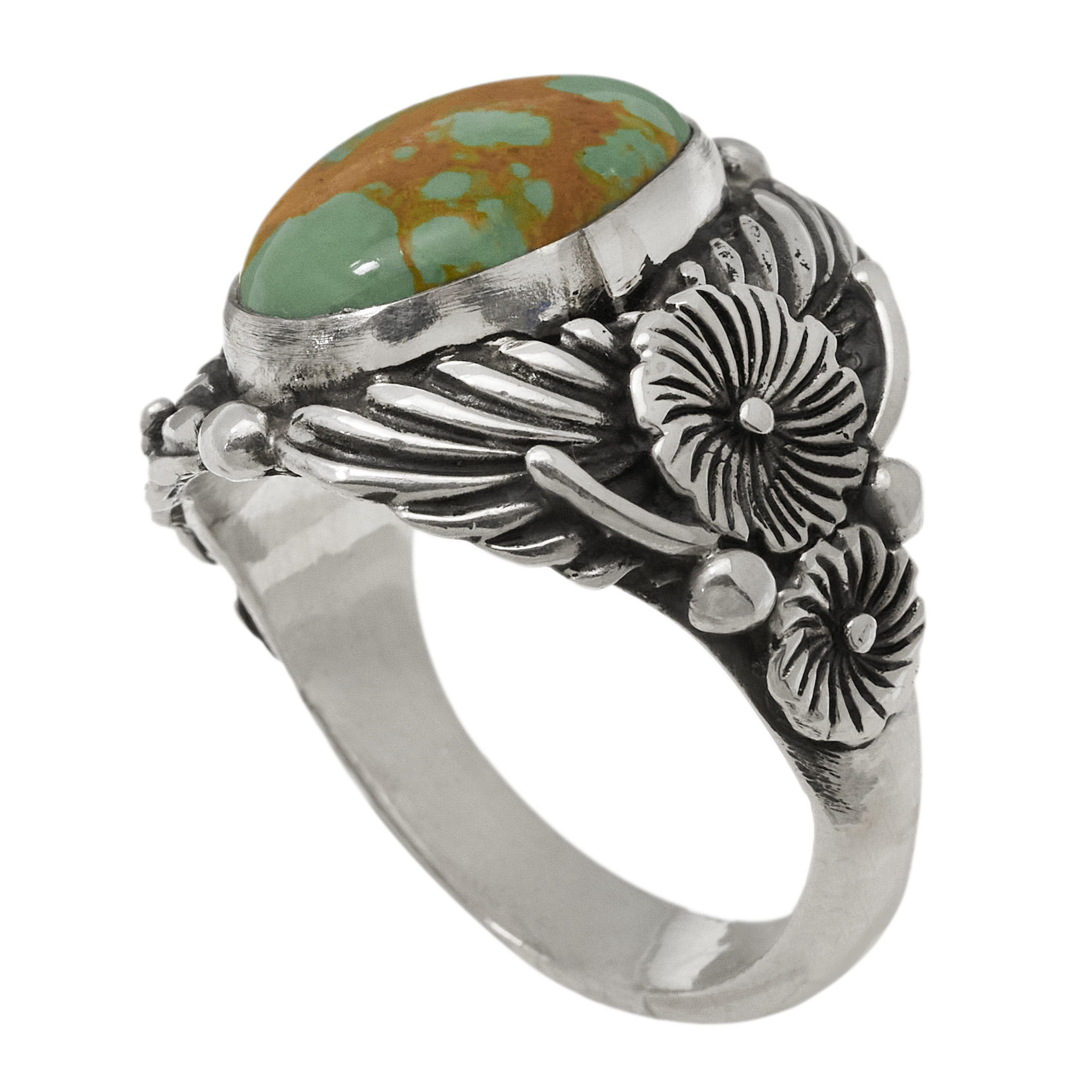 Turquoise and silver ring BA1883 - Harpo Paris