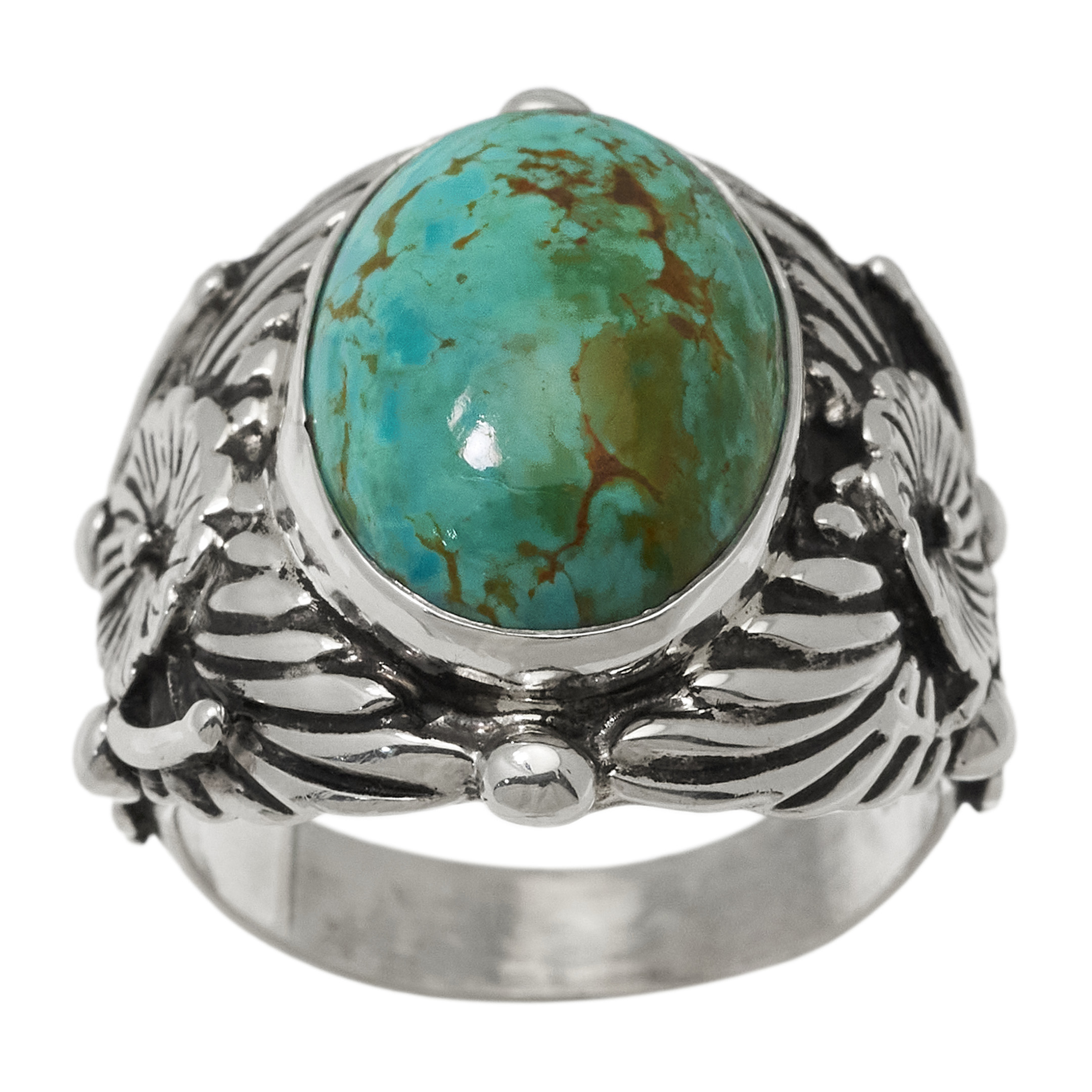 Turquoise and silver ring BA1882 - Harpo Paris