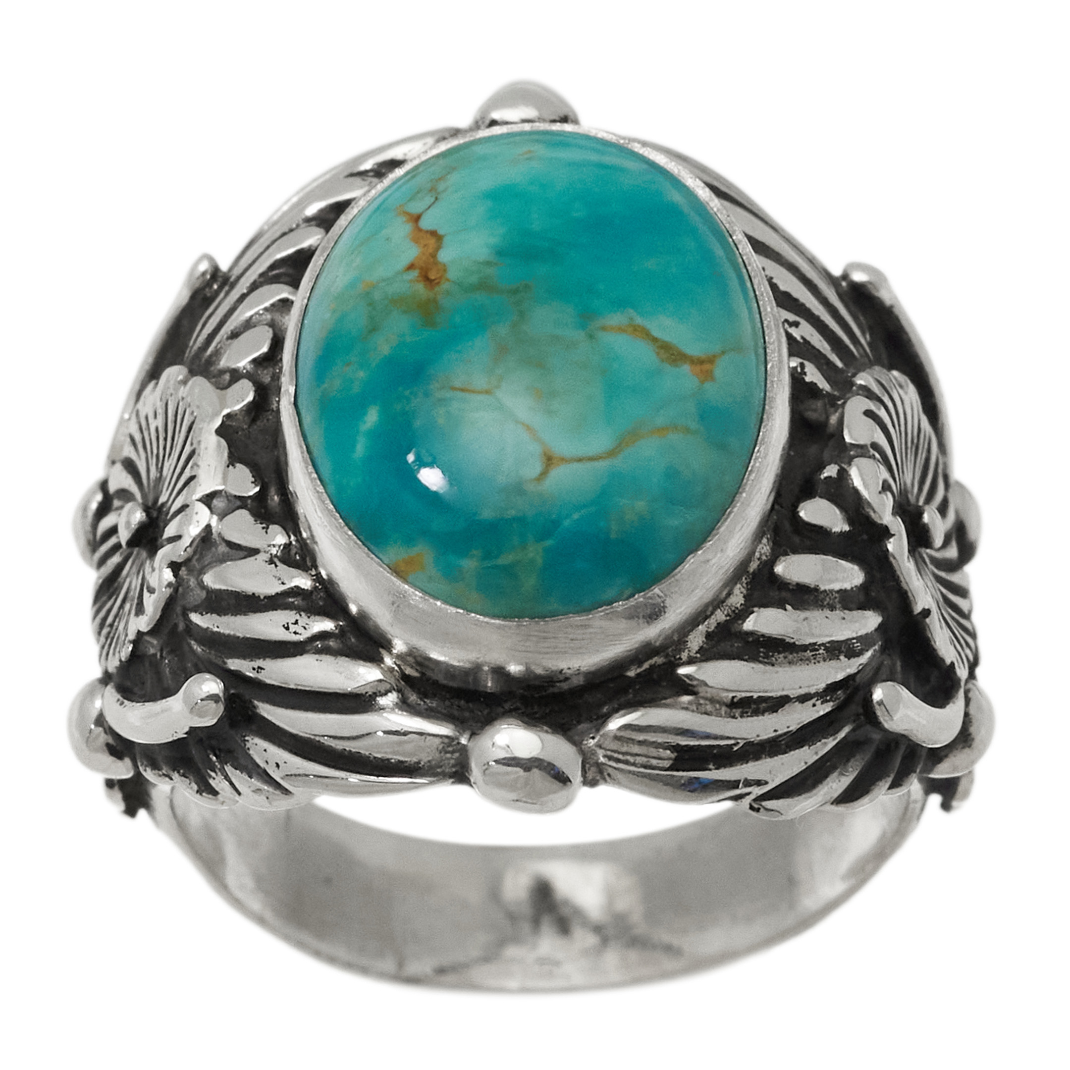 Bague Navajo turquoise et argent BA1881 - Harpo Paris