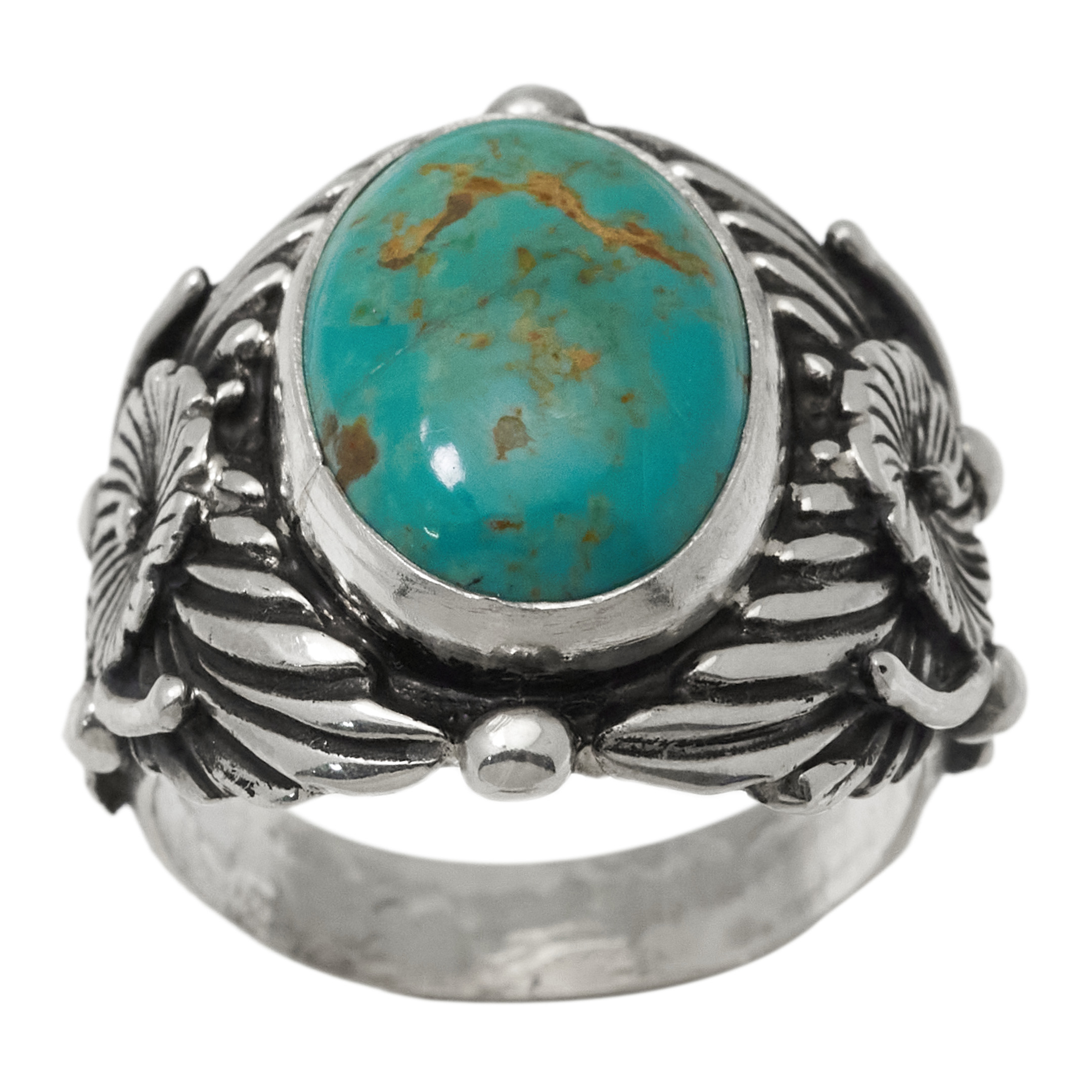 Bague Navajo turquoise et argent BA1880 - Harpo Paris