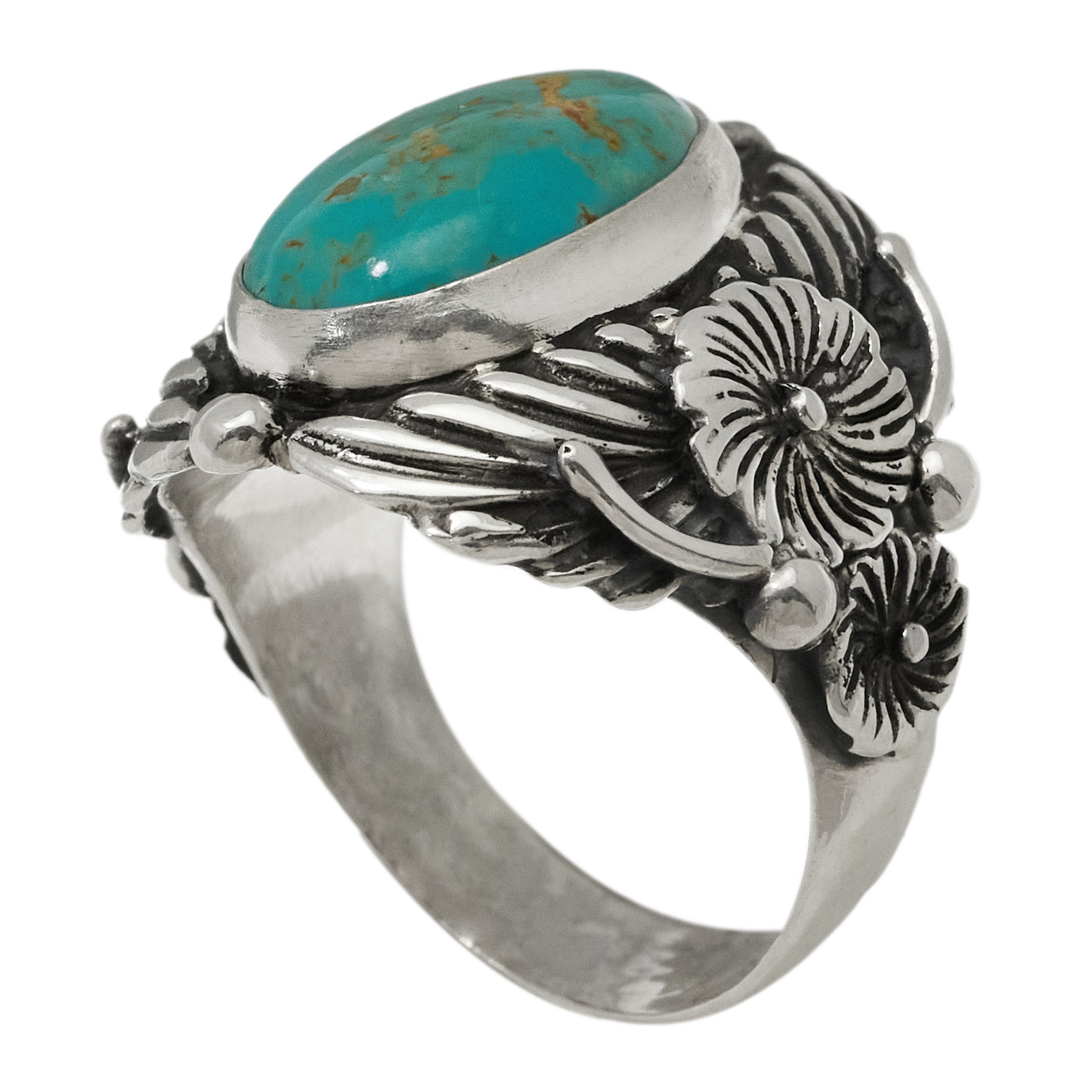 Bague Navajo turquoise et argent BA1880 - Harpo Paris