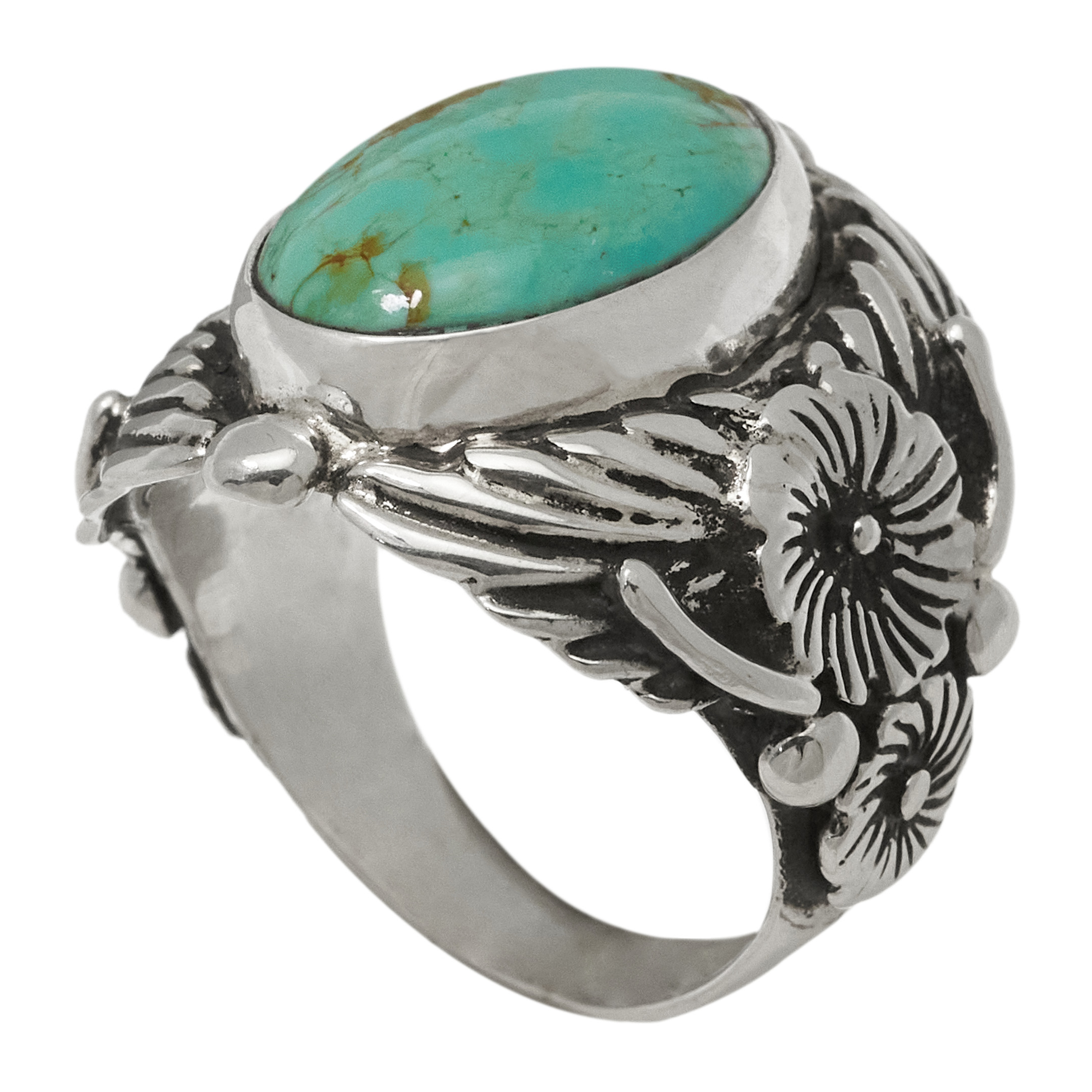 Bague Navajo turquoise et argent BA1879 - Harpo Paris