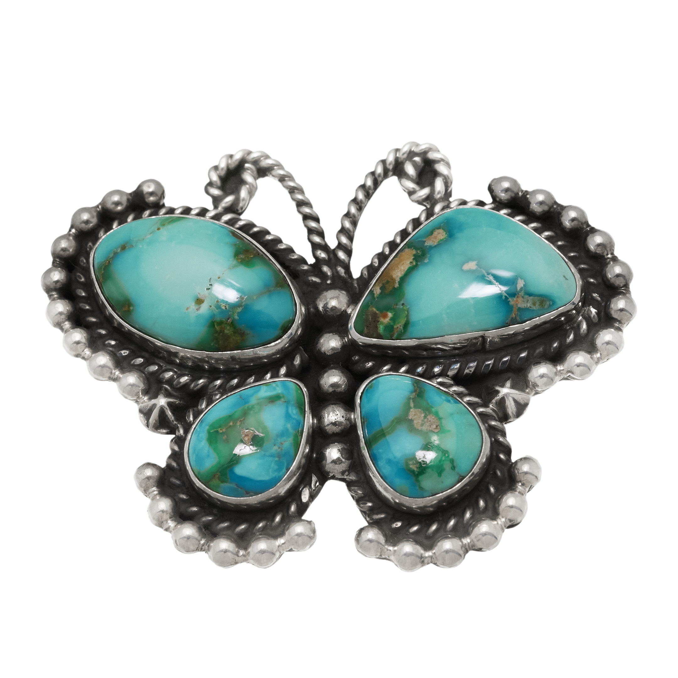 Turquoise and silver ring BA1885 - Harpo Paris