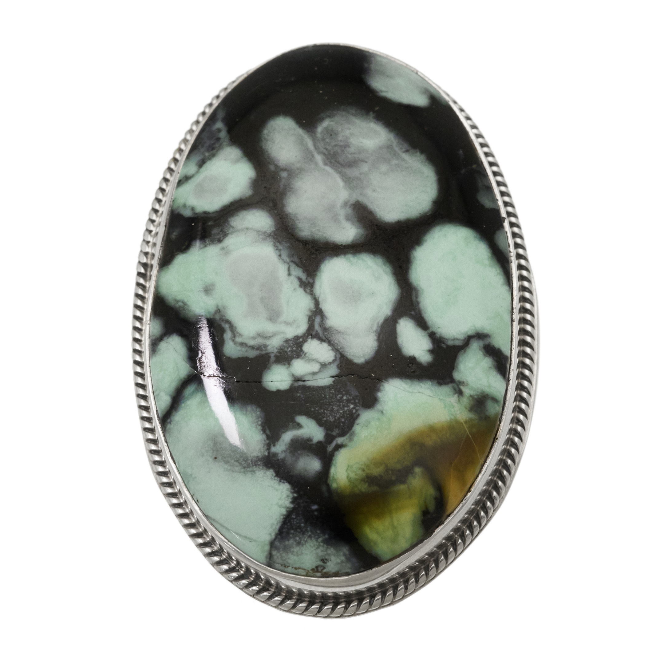 Variscite and silver Navajo ring for women  BA1886 - Harpo Paris