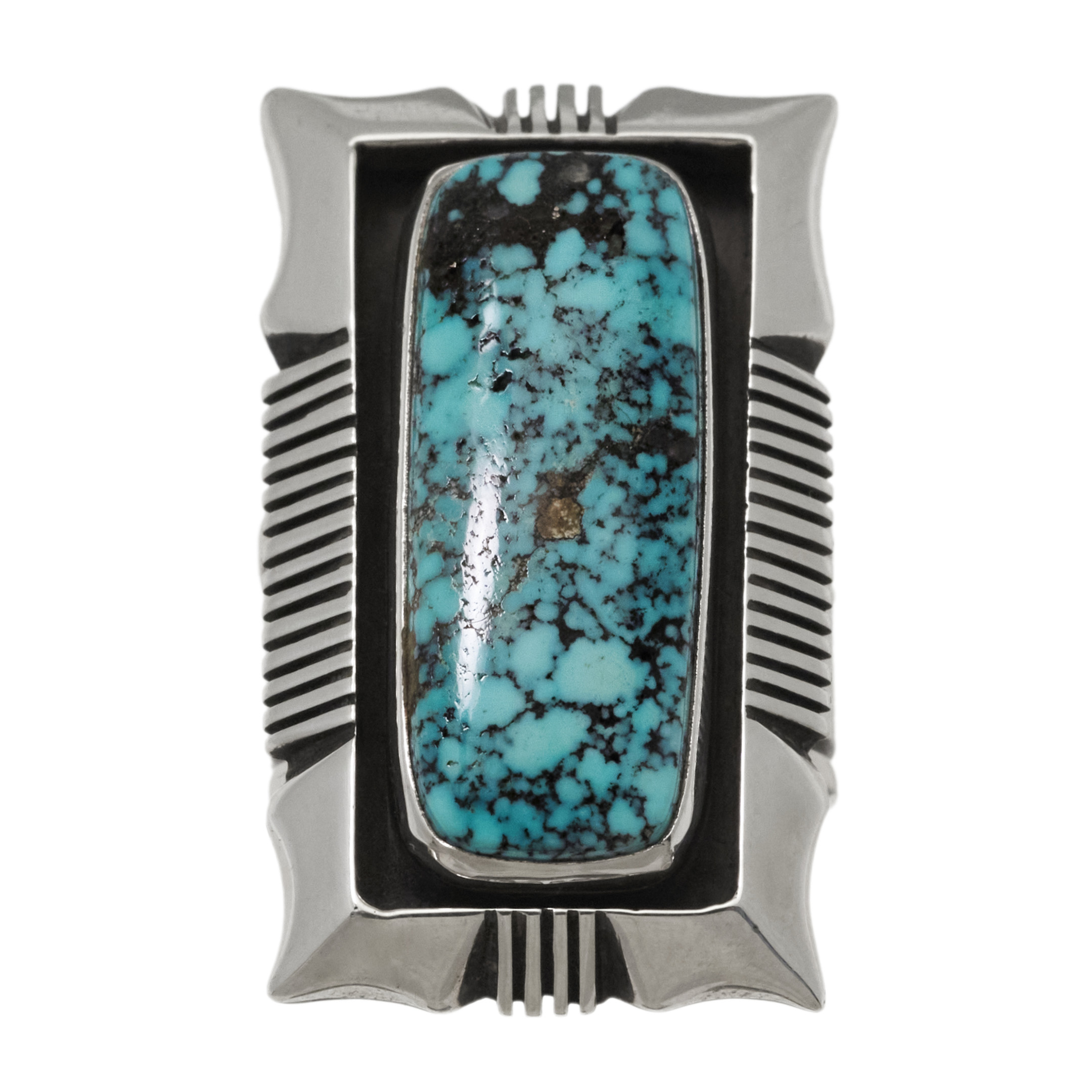 Turquoise and silver ring  BA1887 - Harpo Paris