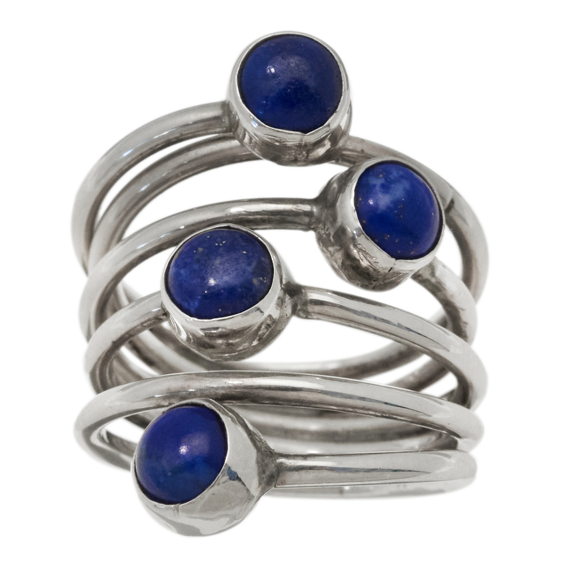 Lapis lazuli and silver ring BA1888 - Harpo Paris