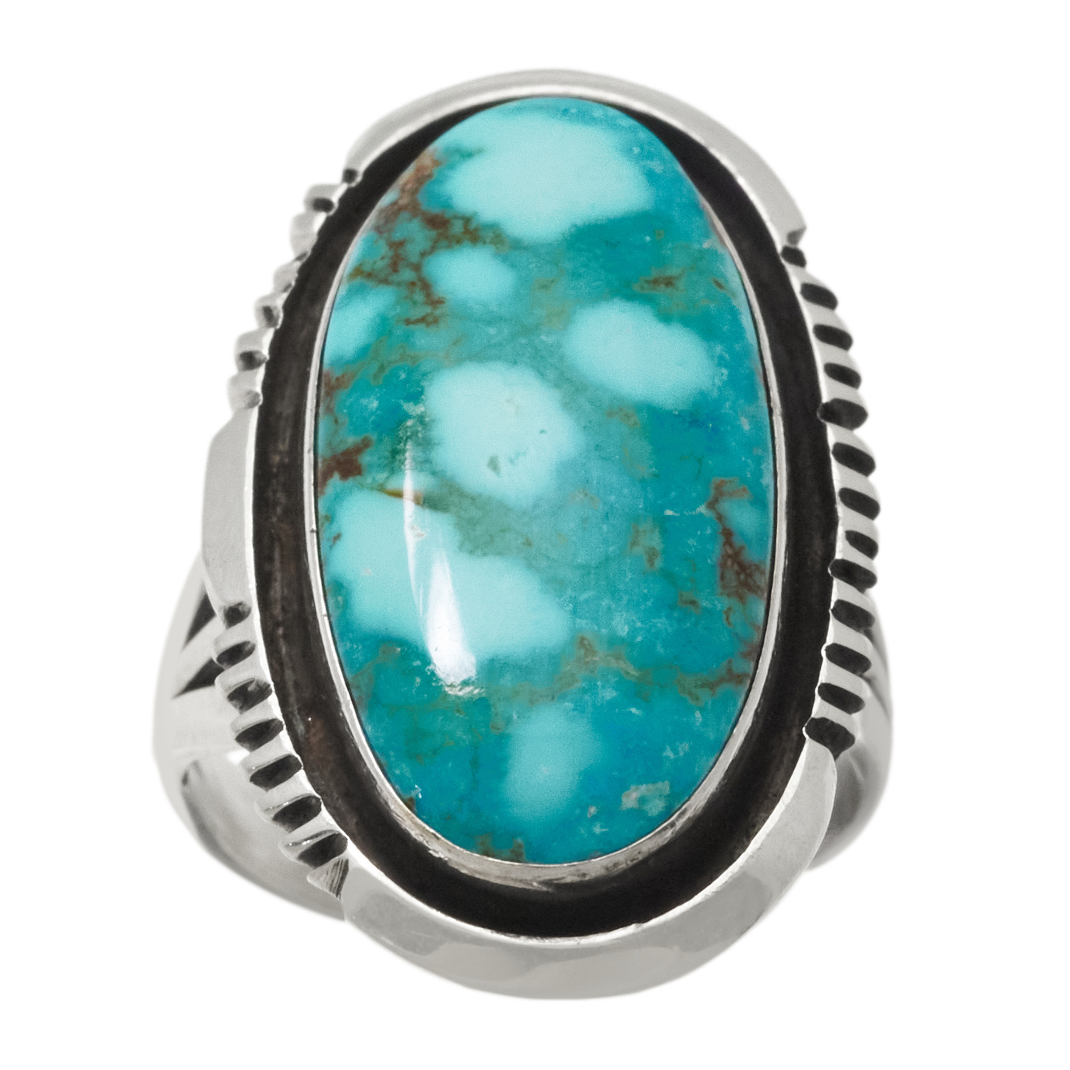 Turquoise and Silver Ring BA1890 - Harpo Paris