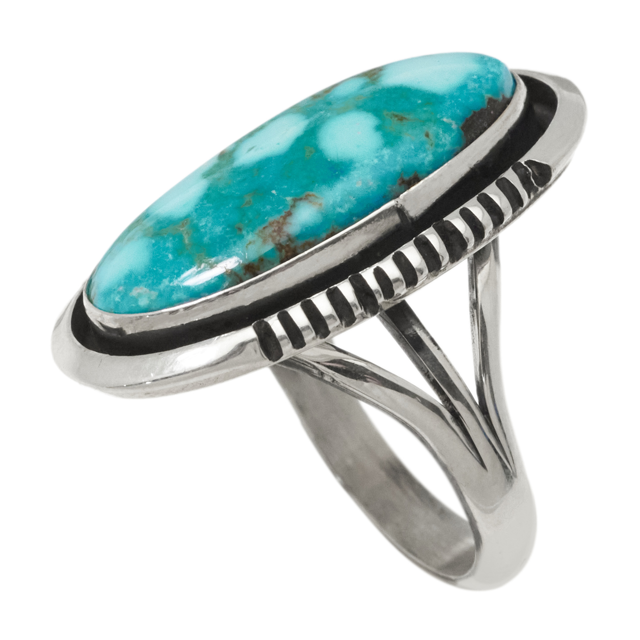 Turquoise and Silver Ring BA1890 - Harpo Paris