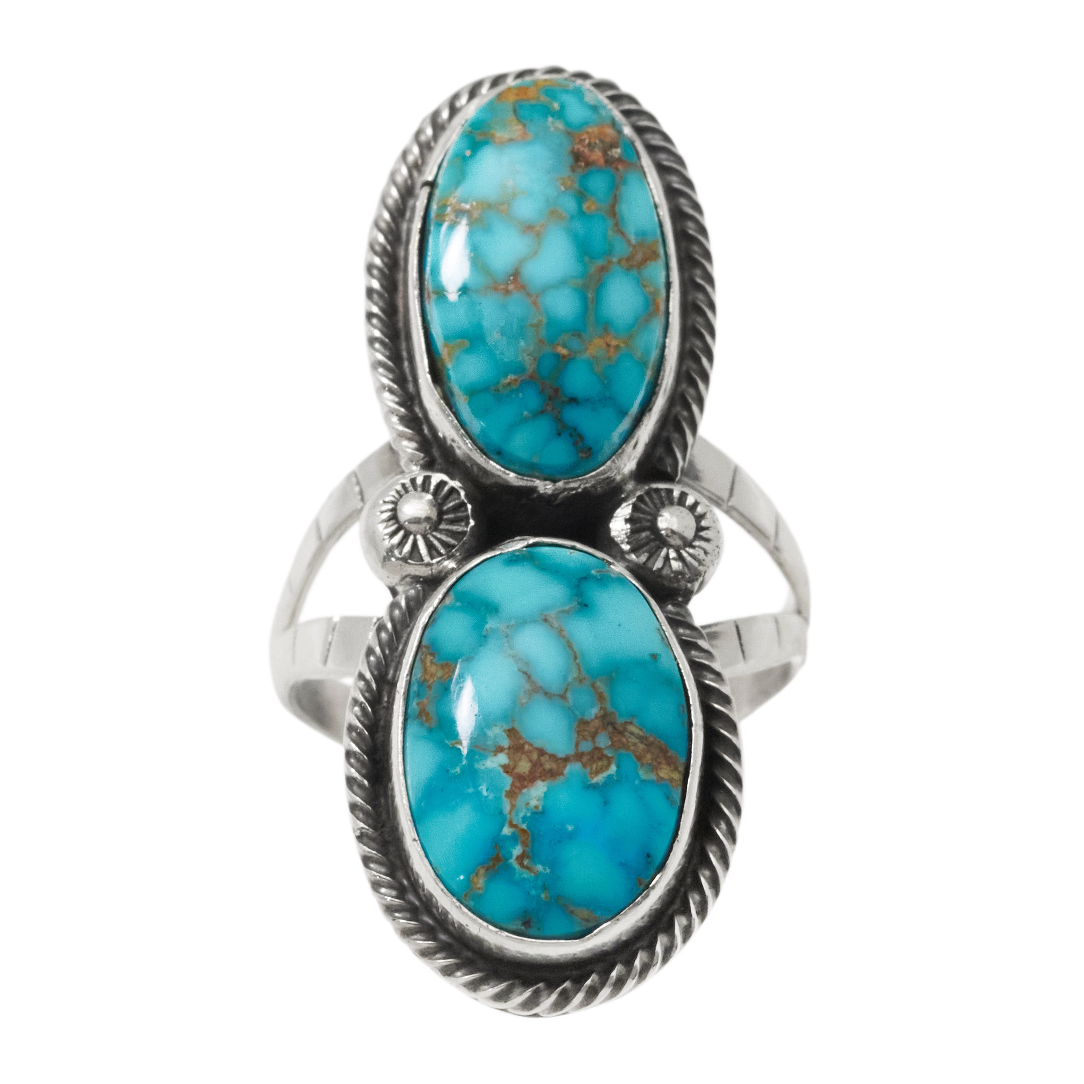 Turquoise and silver ring BA1892 - Harpo Paris