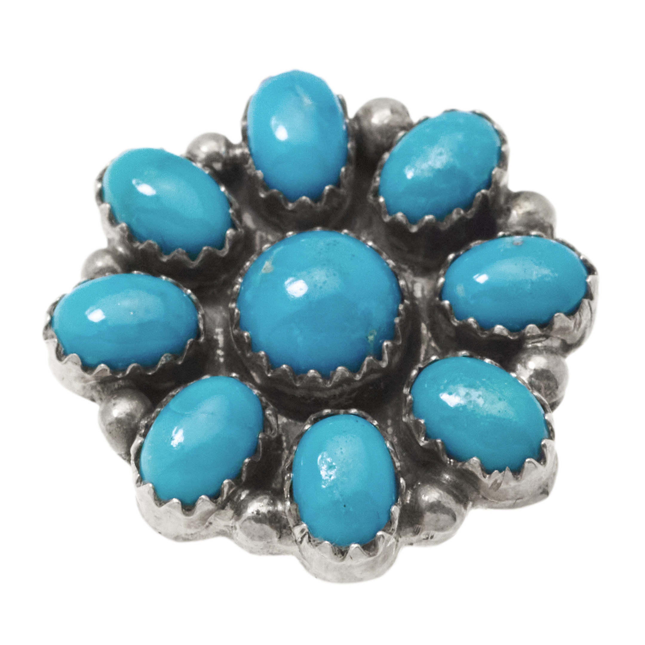 Turquoise and silver ring BA1893 - Harpo Paris
