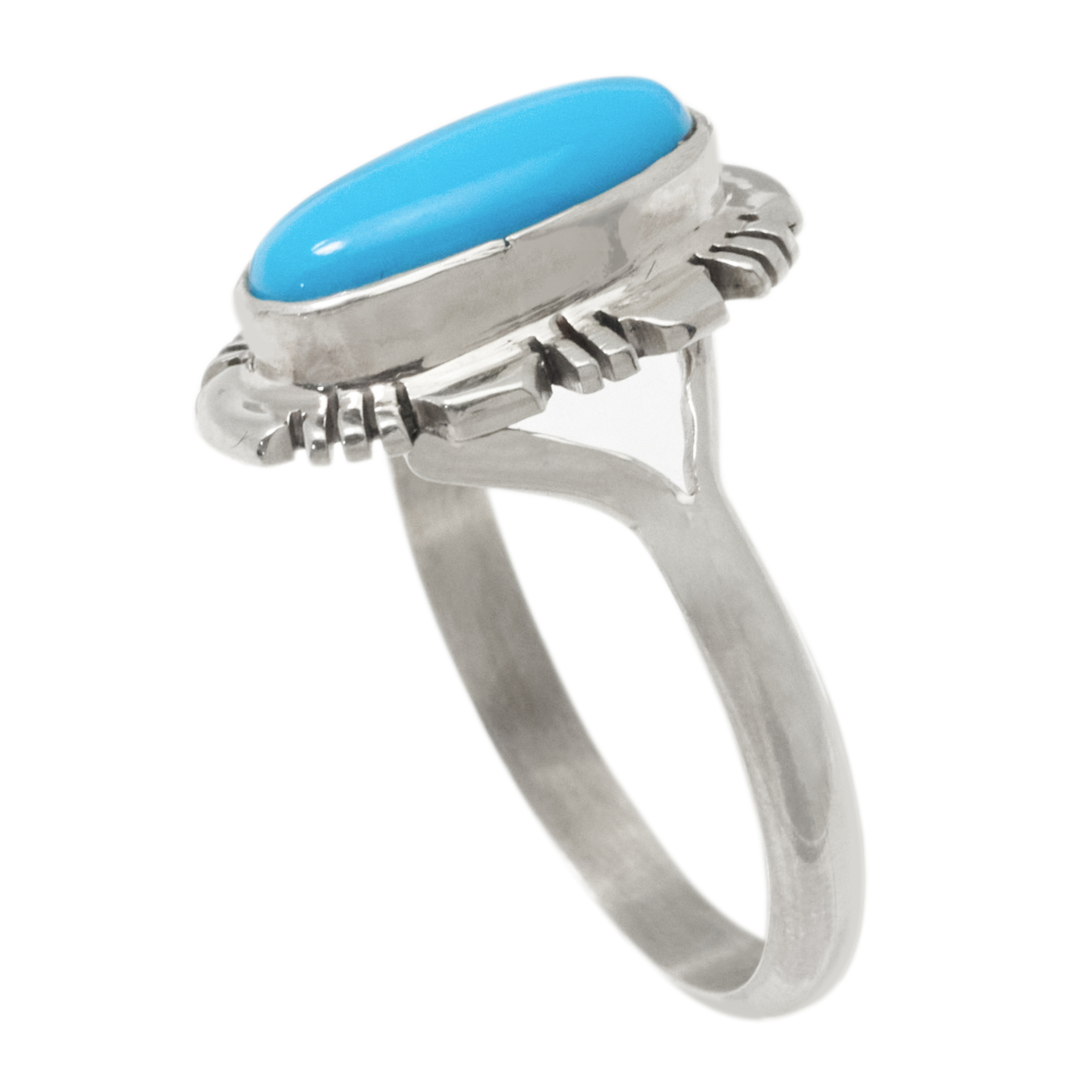 Turquoise and silver ring BA1894 - Harpo Paris