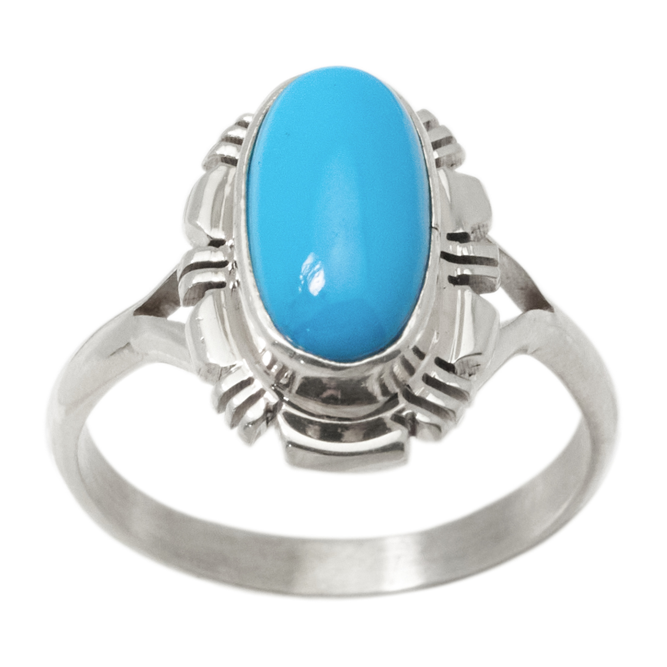 Turquoise and silver ring BA1894 - Harpo Paris